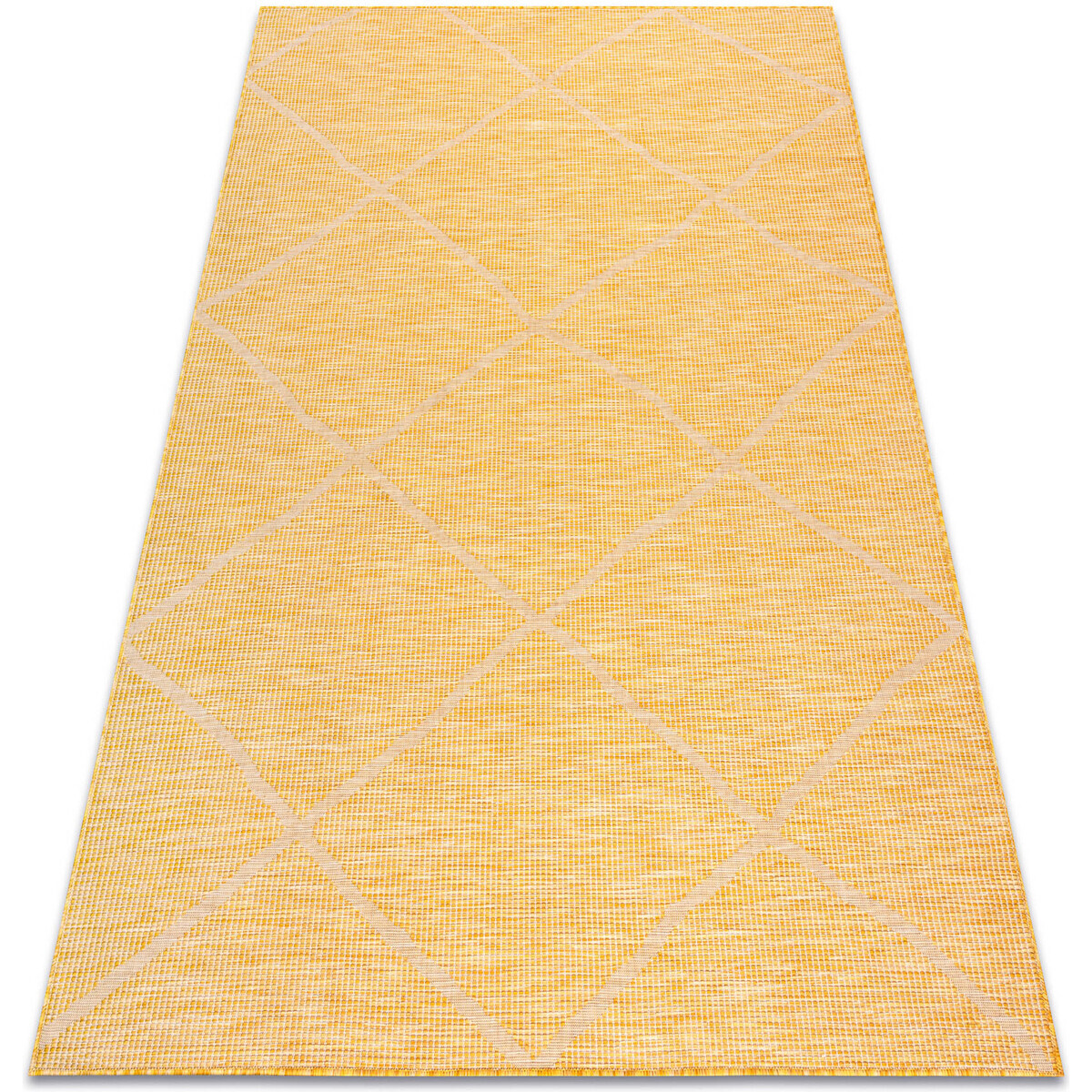 Rugsx  Koberec SISAL PATIO 3075 diamanty ploché tkaní 155x220 cm  Žlutá
