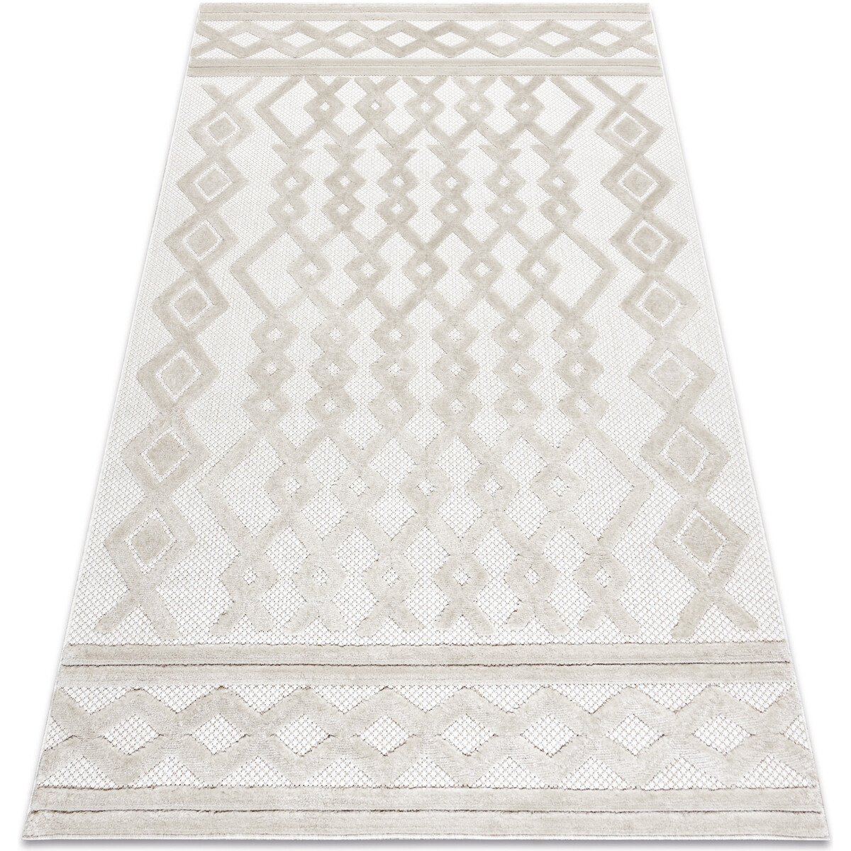Rugsx  Koberec SANTO SISAL 58389 diamanty, geometrický,  140x190 cm  Béžová