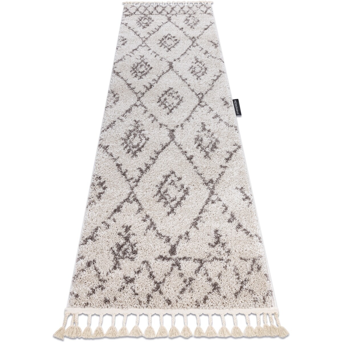 Rugsx  Běhoun BERBER FEZ, krémovýová - střapce, do 70x200 cm  Béžová