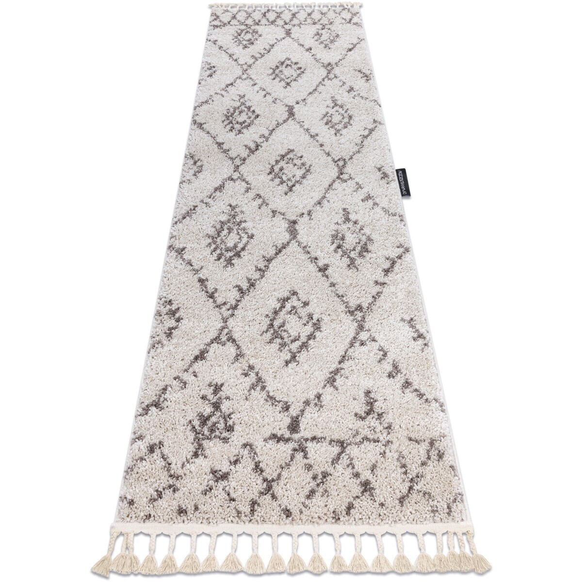 Rugsx  Běhoun BERBER FEZ, krémovýová - střapce, do 80x300 cm  Béžová