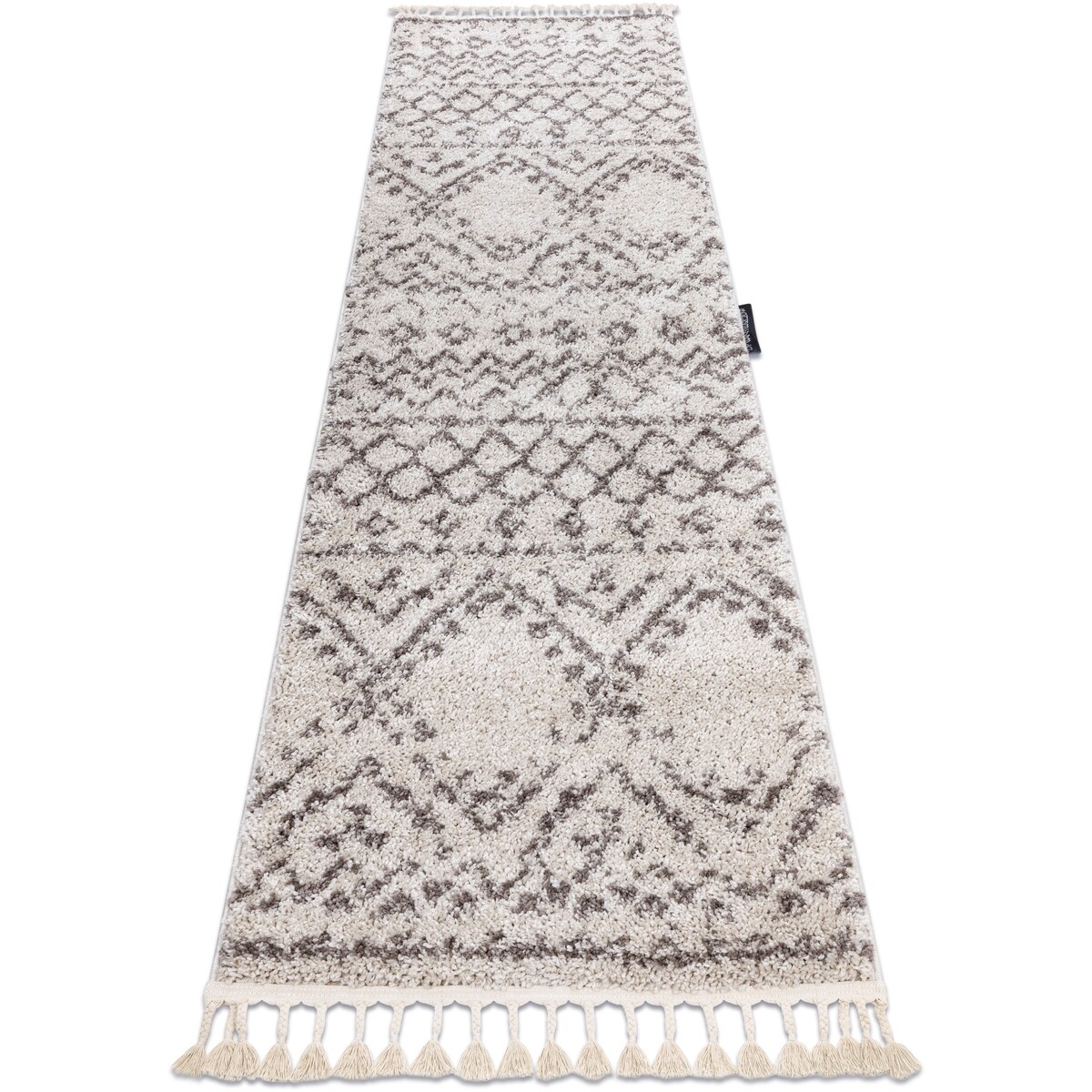Rugsx  Běhoun BERBER RABAT, krémovýová - střapce, do 70x250 cm  Béžová