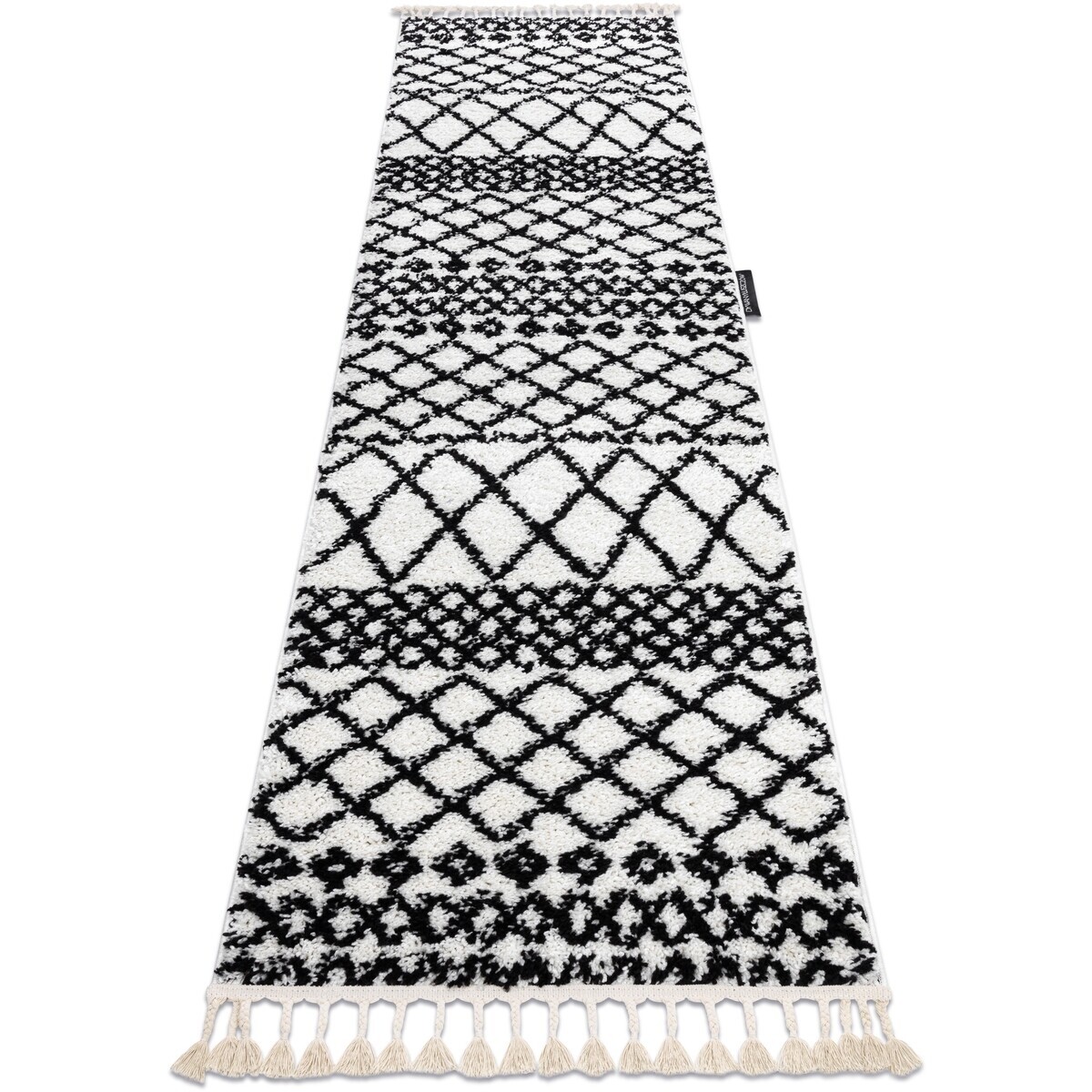 Rugsx  Běhoun BERBER SAFI, bílá - střapce, do 70x300 cm  Bílá