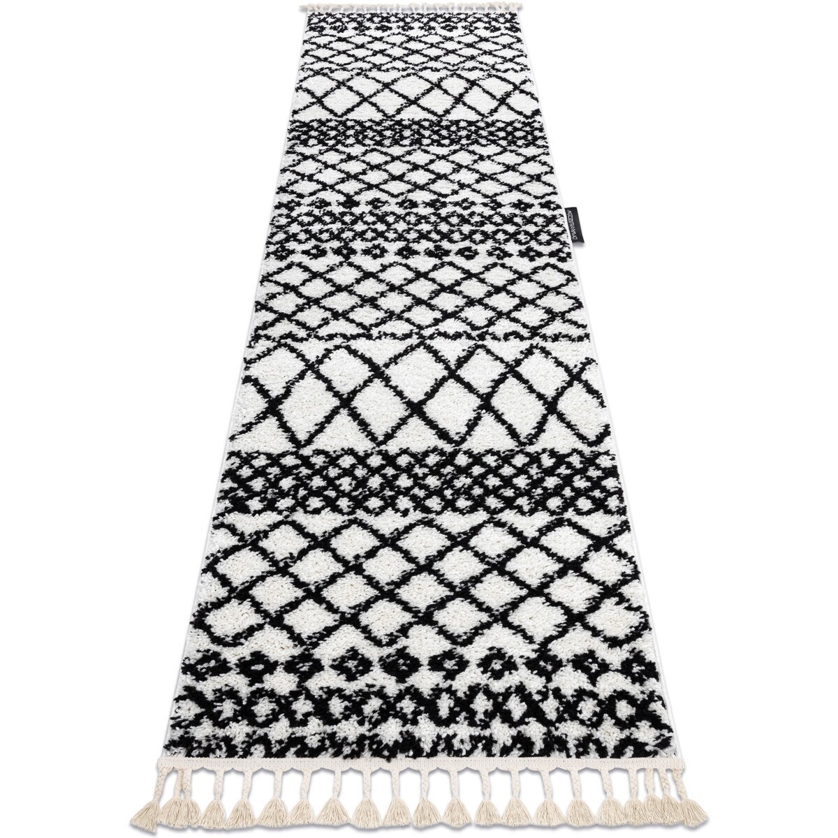 Rugsx  Běhoun BERBER SAFI, bílá - střapce, do 80x300 cm  Bílá