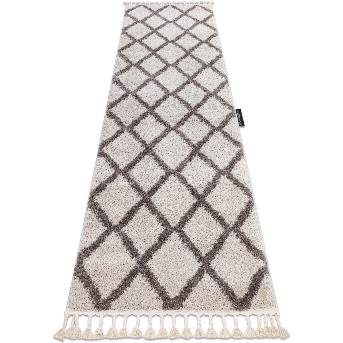 Rugsx  Běhoun BERBER TROIK, krémovýová - střapce, do 70x250 cm  Béžová