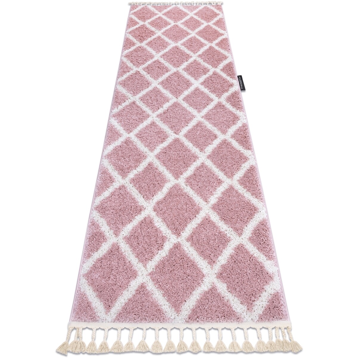 Rugsx  Běhoun BERBER TROIK růžová - střapce, do 80x250 cm  Růžová