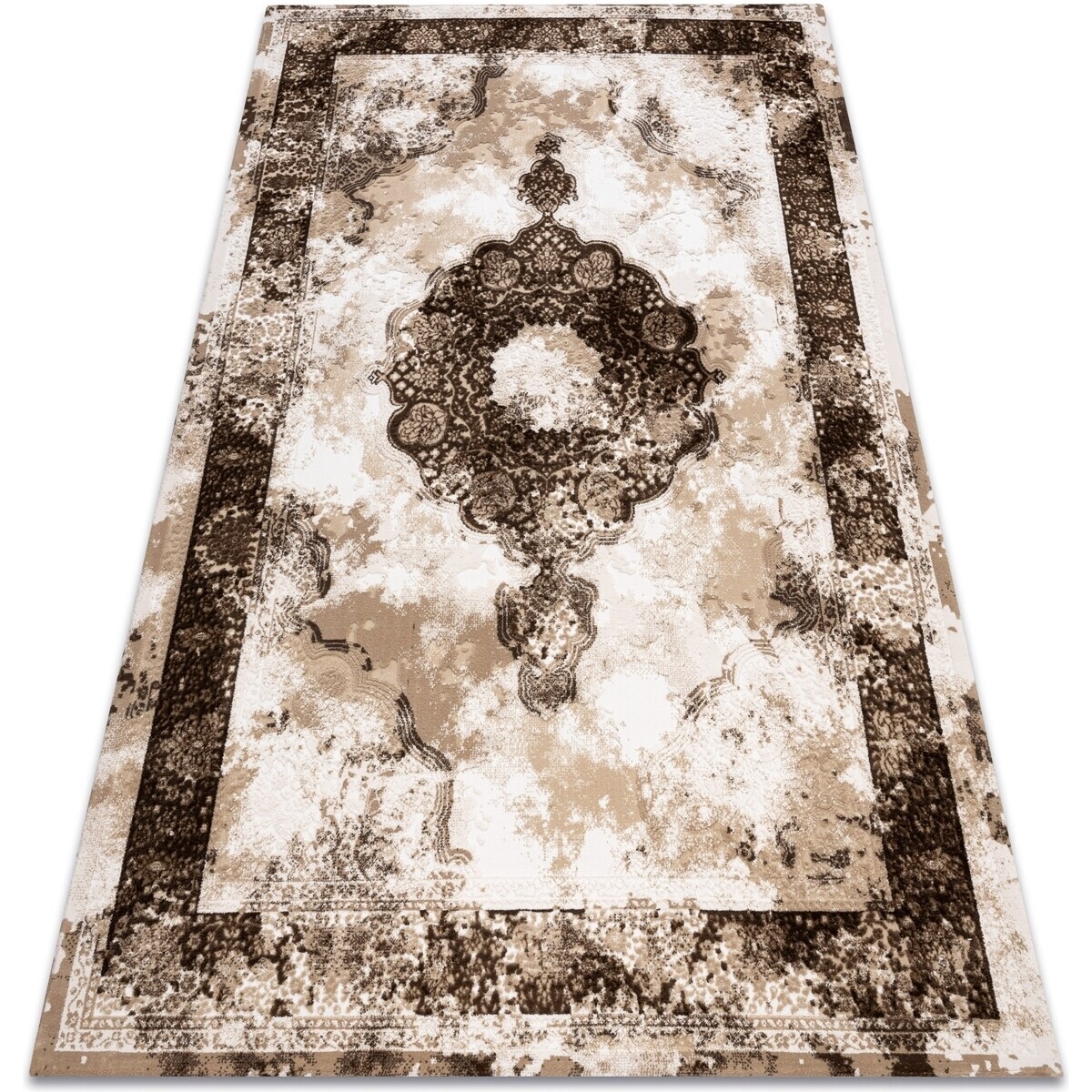 Rugsx  Koberec AKRYL VALENCIA 9987 ORNAMENT, RÁM, vintag 80x150 cm  Béžová