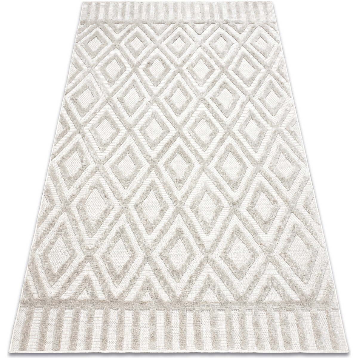 Rugsx  Koberec SANTO SISAL 58377 diamanty, geometrický,  140x190 cm  Béžová