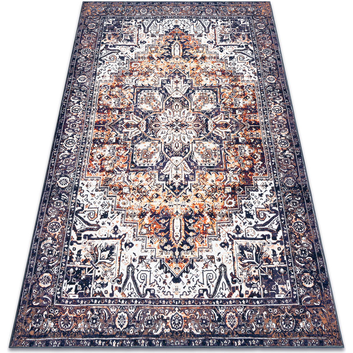 Rugsx  Koberec ANTIKA ancret sunset, moderní ornament, o 80x150 cm  Modrá