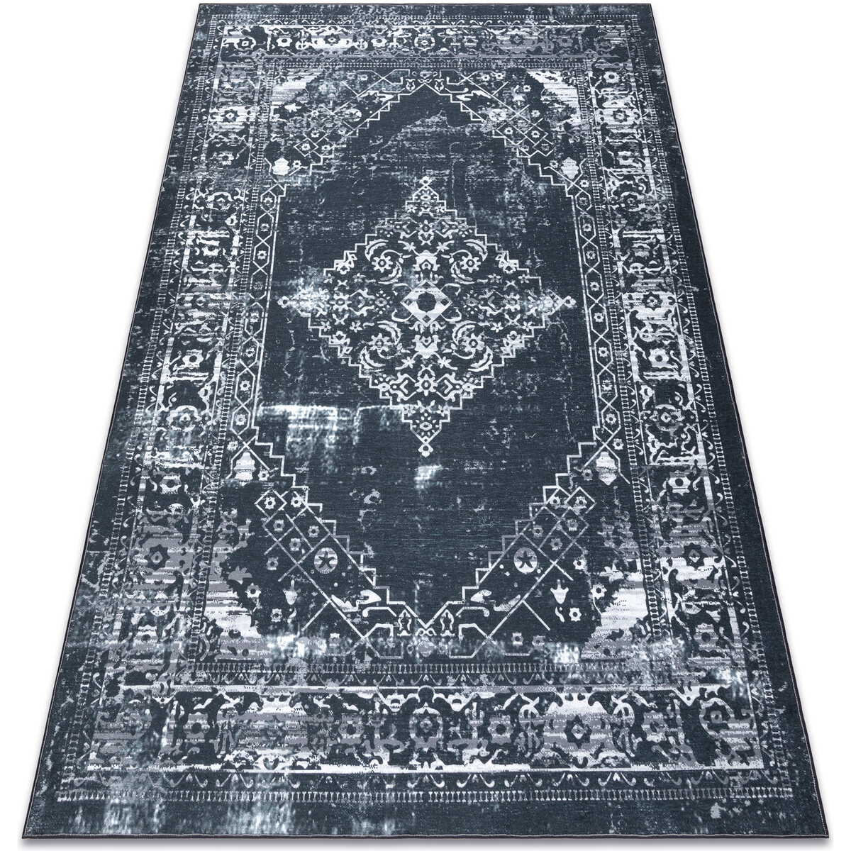 Rugsx  Koberec ANTIKA 117 tek, moderní ornament, omyvate 120x170 cm  Šedá