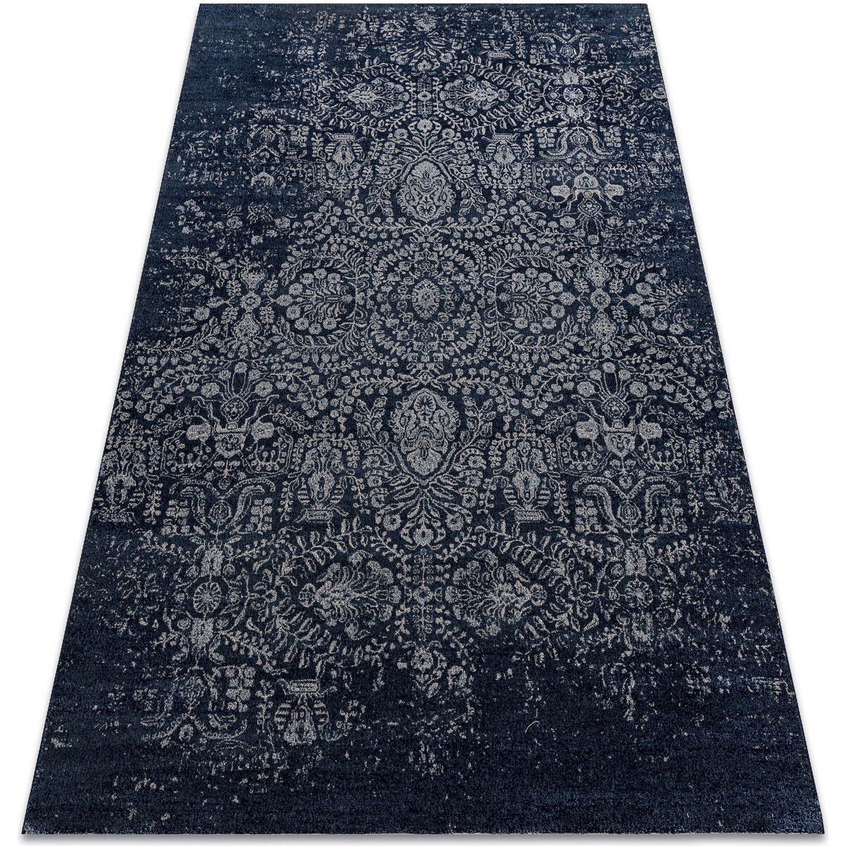 Rugsx  Koberec Vlna JADE 45008/500 Ozdoba tmavě modré 160x230 cm  Modrá