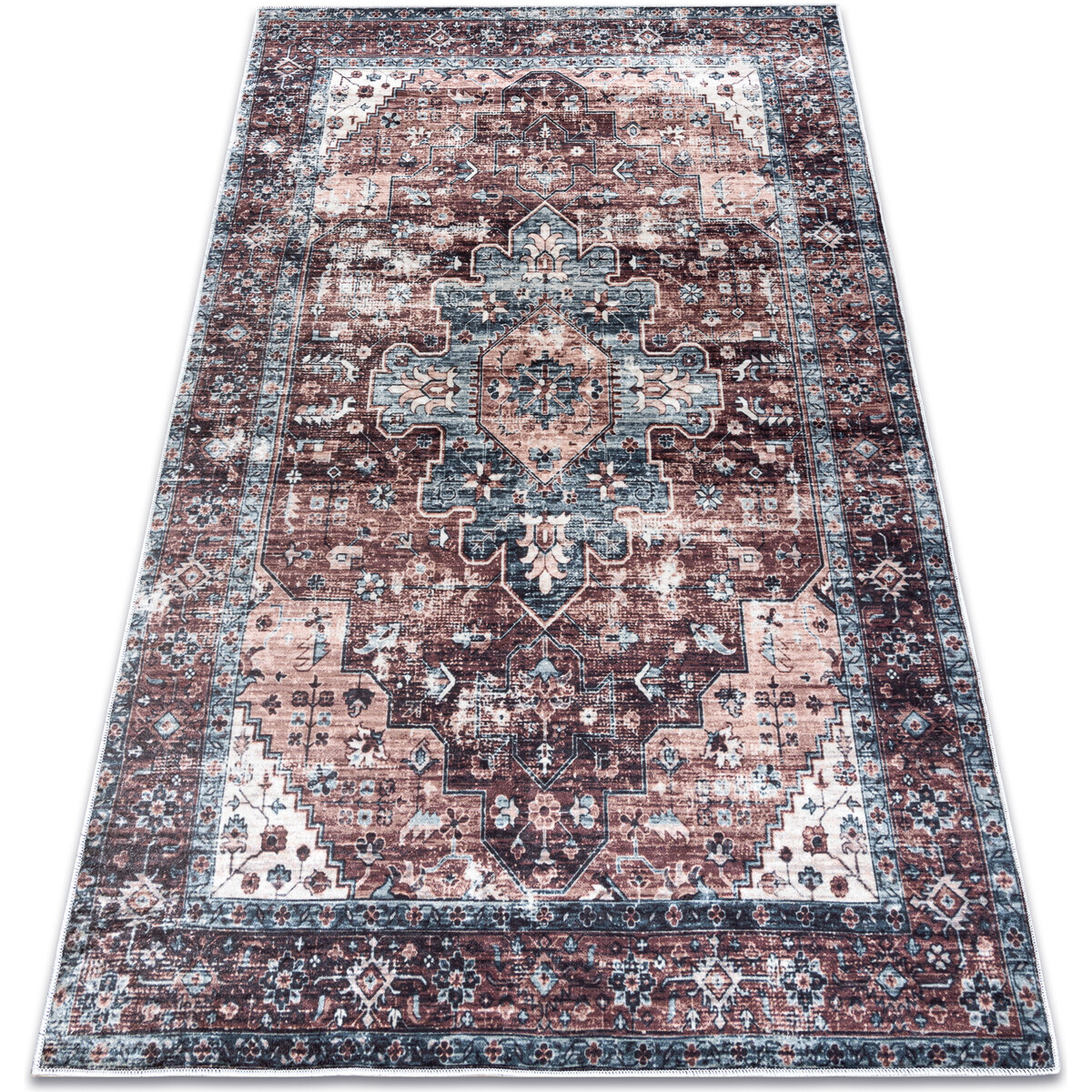 Rugsx  ANDRE mycí kobereček Ornament 1826 vintage proti 160x220 cm  Hnědá