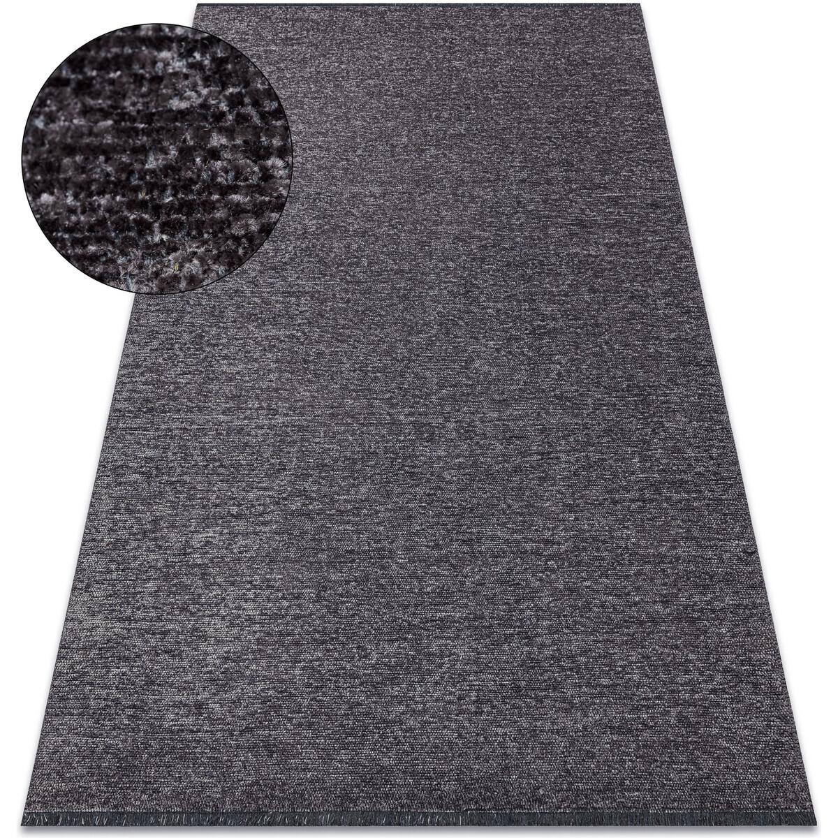 Rugsx  Koberec FLORENCE 24021 Jednobarevný, glamour, hla 155x220 cm  Černá
