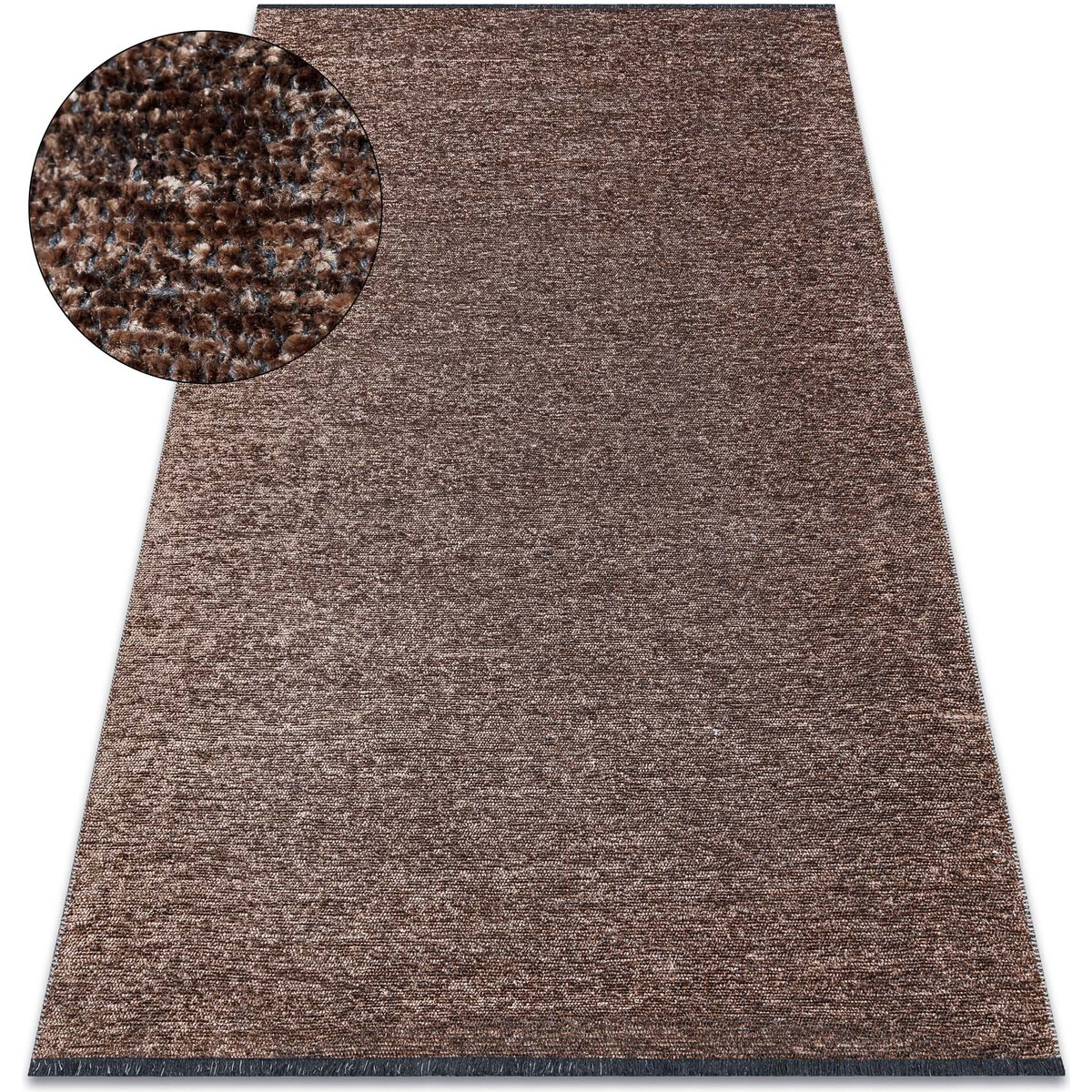 Rugsx  Koberec FLORENCE 24021 Jednobarevný, glamour, hla 155x220 cm  Hnědá
