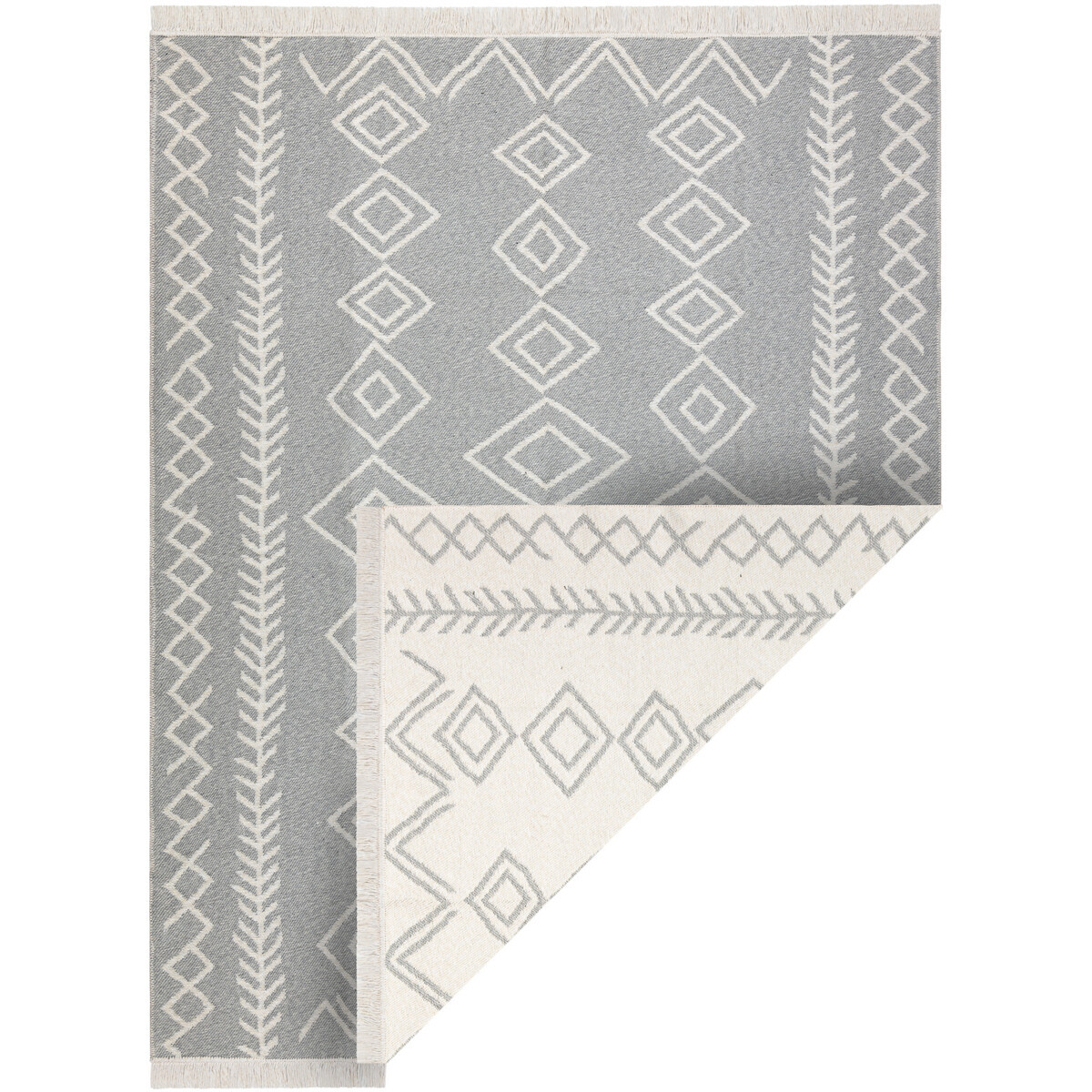 Rugsx  Koberec TWIN 23000 Boho, bavlna, oboustranný, dia 80x150 cm  Šedá