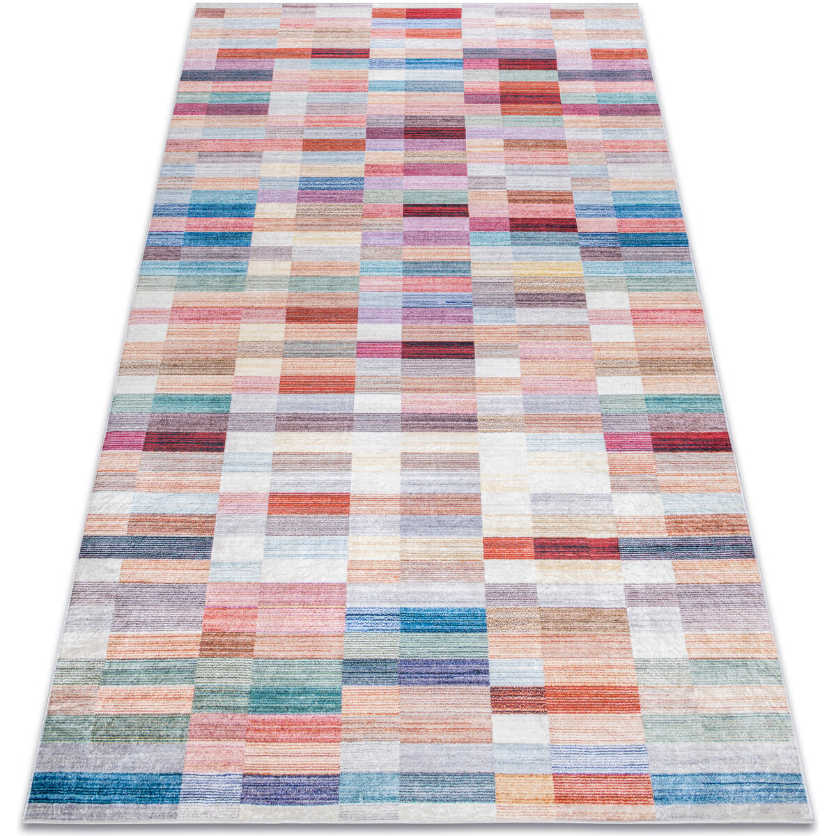 Rugsx  ANDRE mycí kobereček 2295 Pruhy protiskluz - 160x220 cm  Růžová