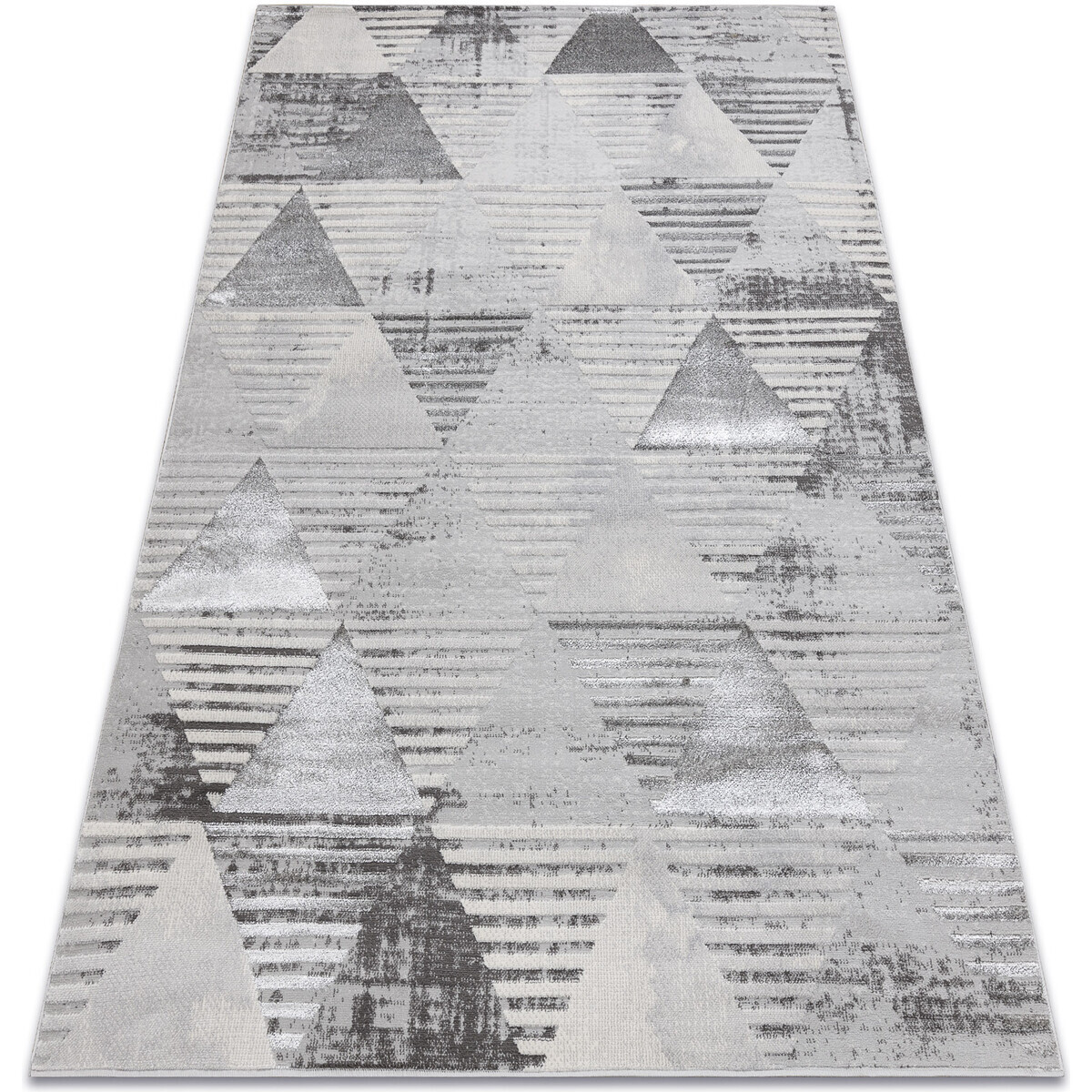 Rugsx  Koberec LIRA E1627 Trojúhelníky geometrický, st 80x150 cm  Šedá