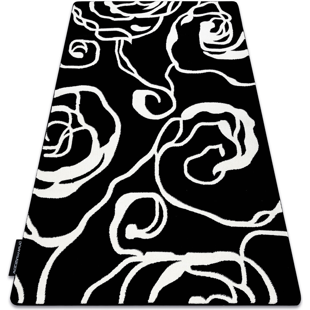 Rugsx  Koberec HAMPTON Rosa růže, květiny černý 200x290 cm  Černá
