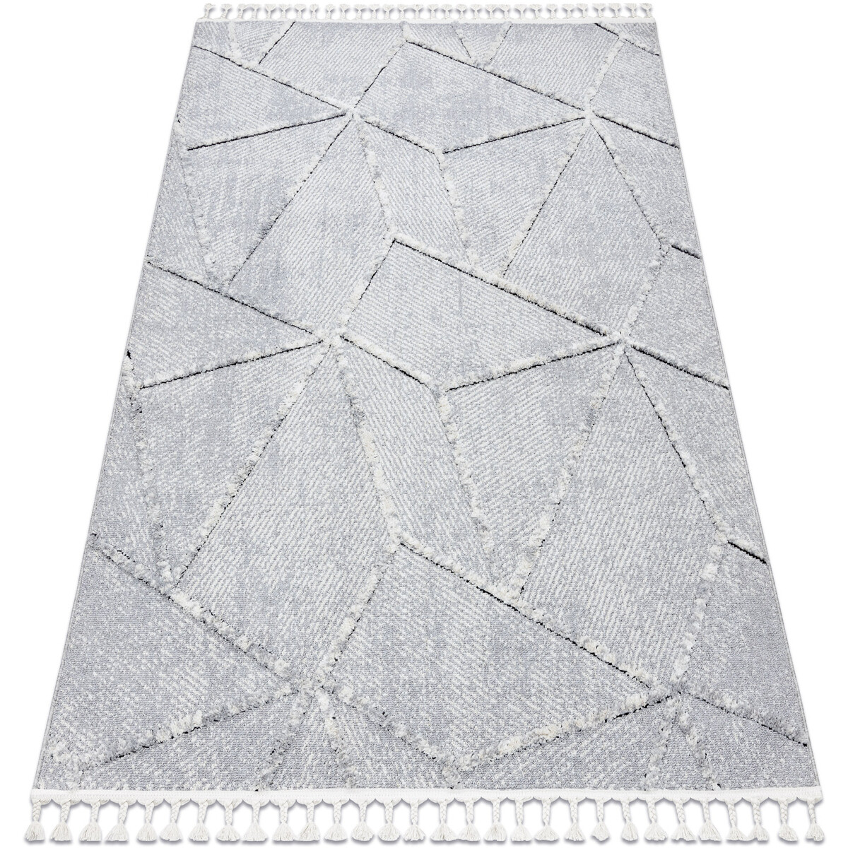 Rugsx  Koberec SEVILLA Z791C mozaika šedá / bílá 160x220 cm  Šedá