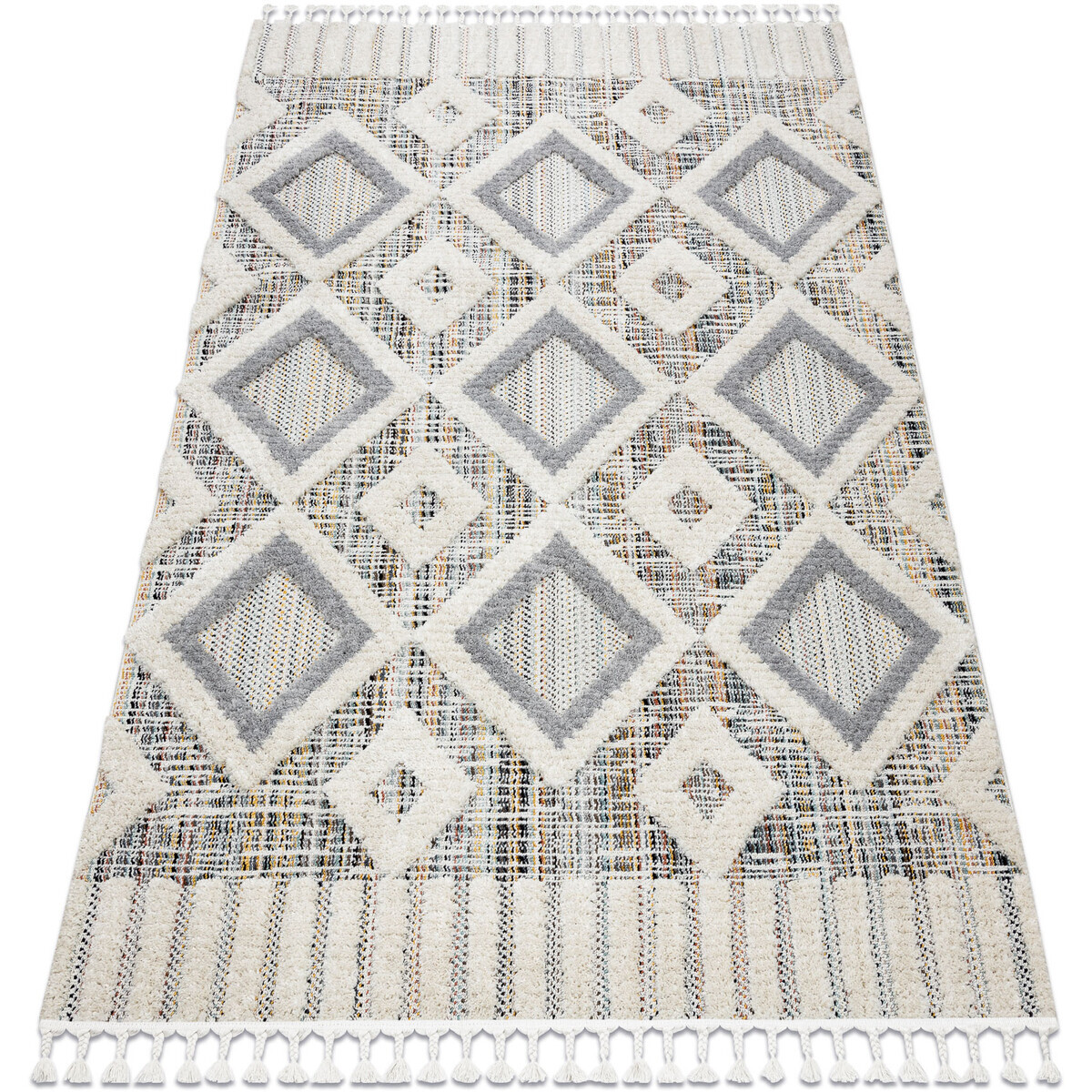 Rugsx  Koberec SEVILLA Y523C diamanty šedá / žlutá 160x220 cm  Šedá