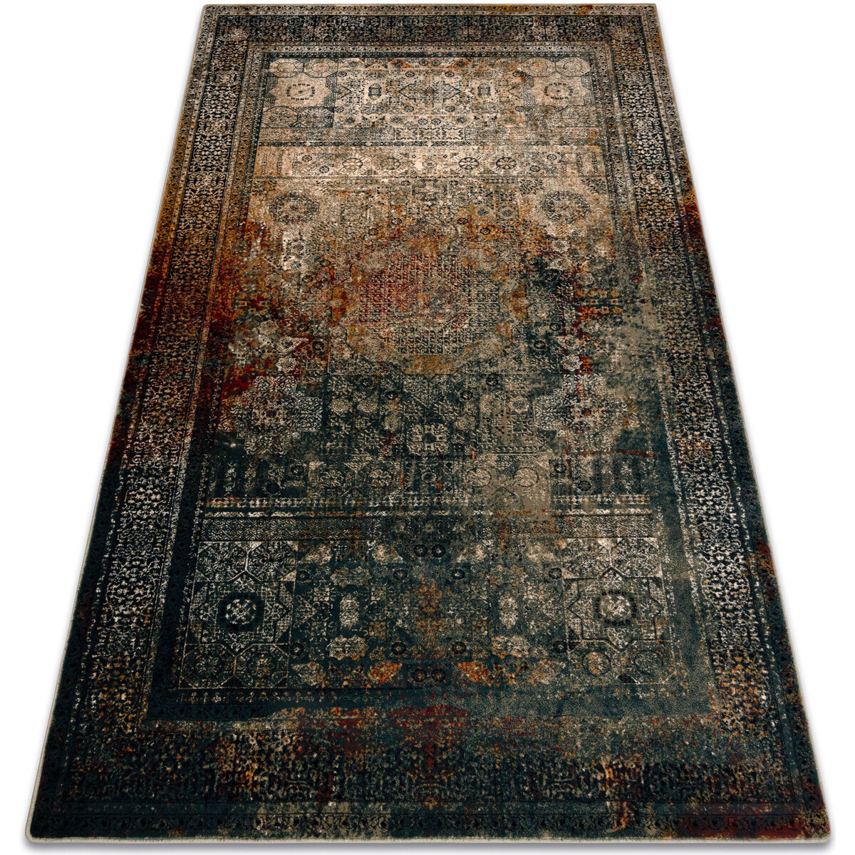 Rugsx  Vlněný koberec OMEGA MAMLUK Růžice vintage sma 200x300 cm  Zelená