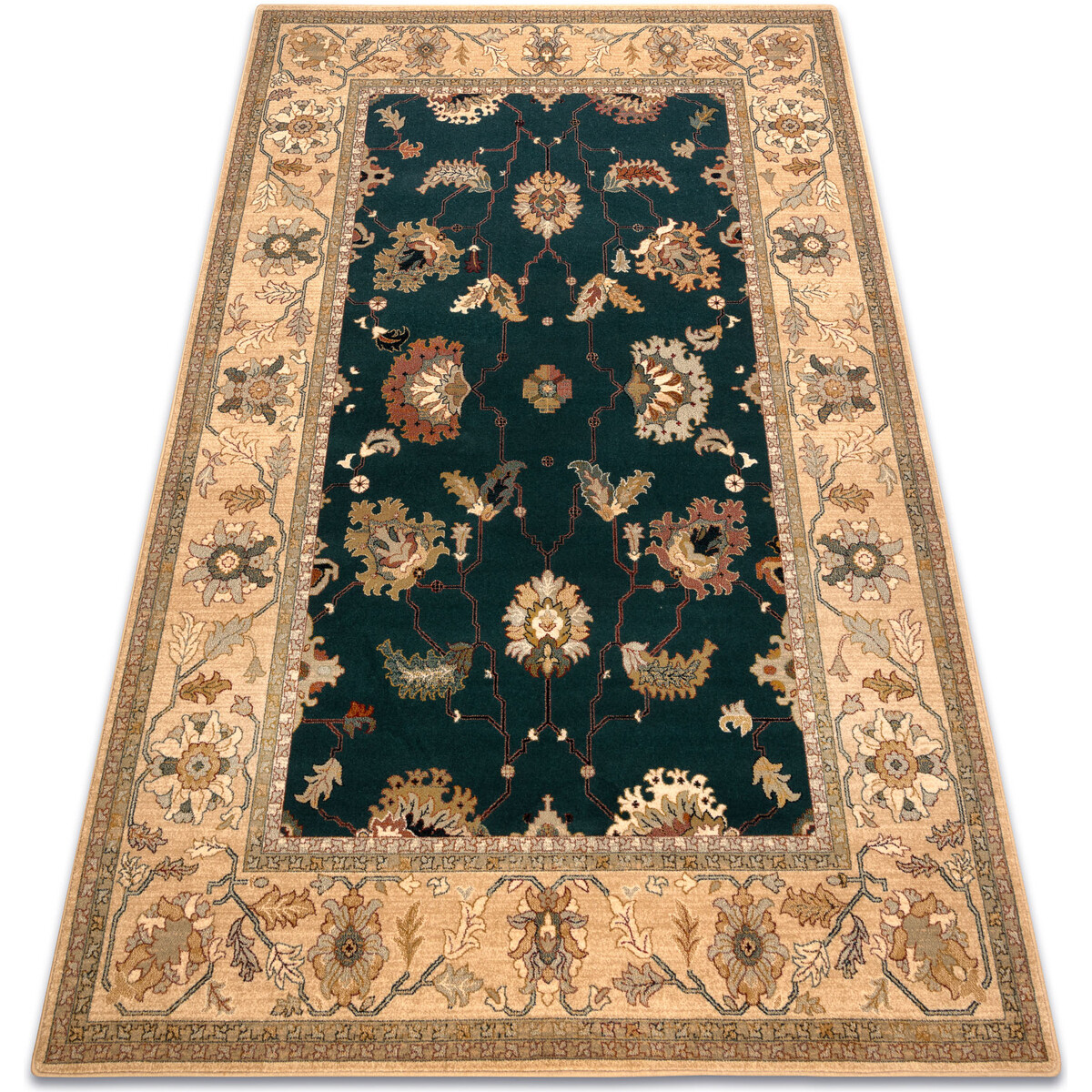 Rugsx  Vlněný koberec POLONIA Loare Rám smaragd 200x300 cm  Zelená