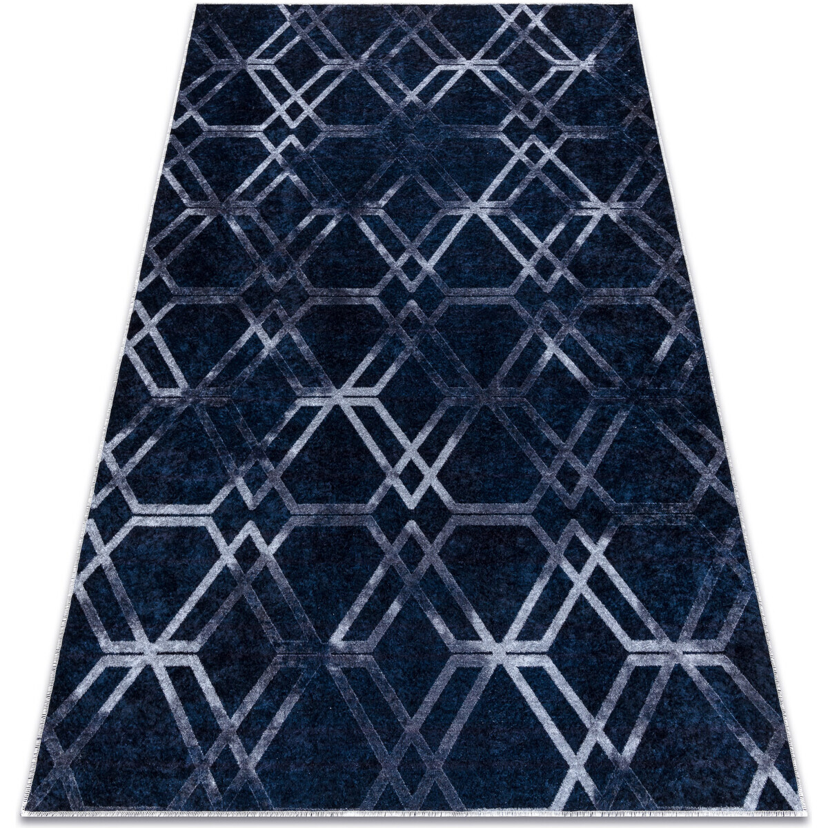 Rugsx  MIRO 51805.802 mycí kobereček Geometrická, lať 120x170 cm  Modrá