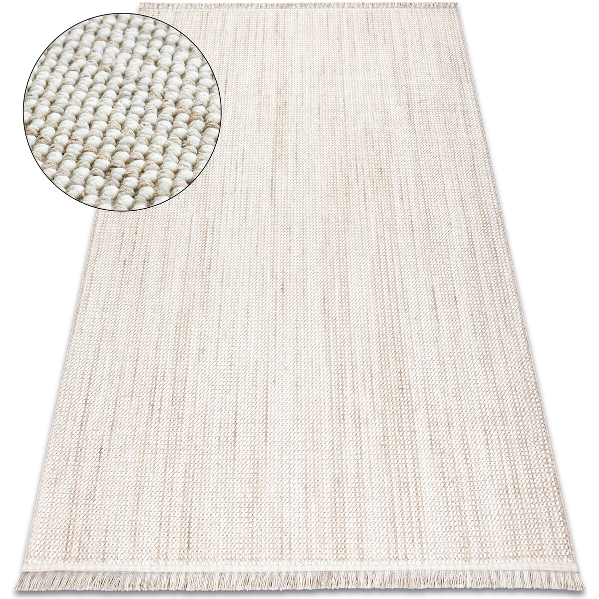 Rugsx  Koberec NANO EO78A Melange, smyčkový, plošně t 120x170 cm  Bílá