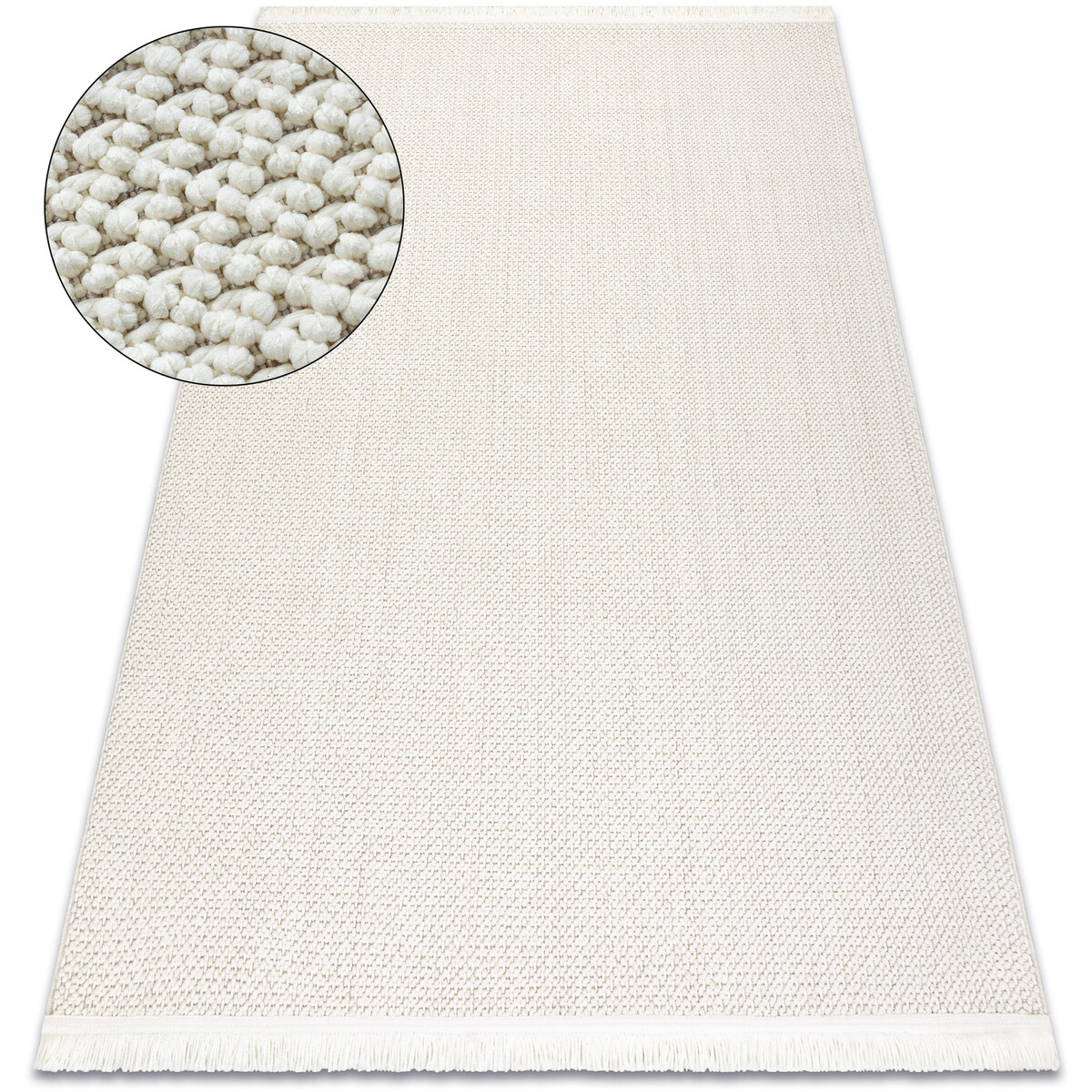 Rugsx  Koberec NANO FH92A Jednobarevný, smyčkový, ploŠ240x330 cm  Bílá