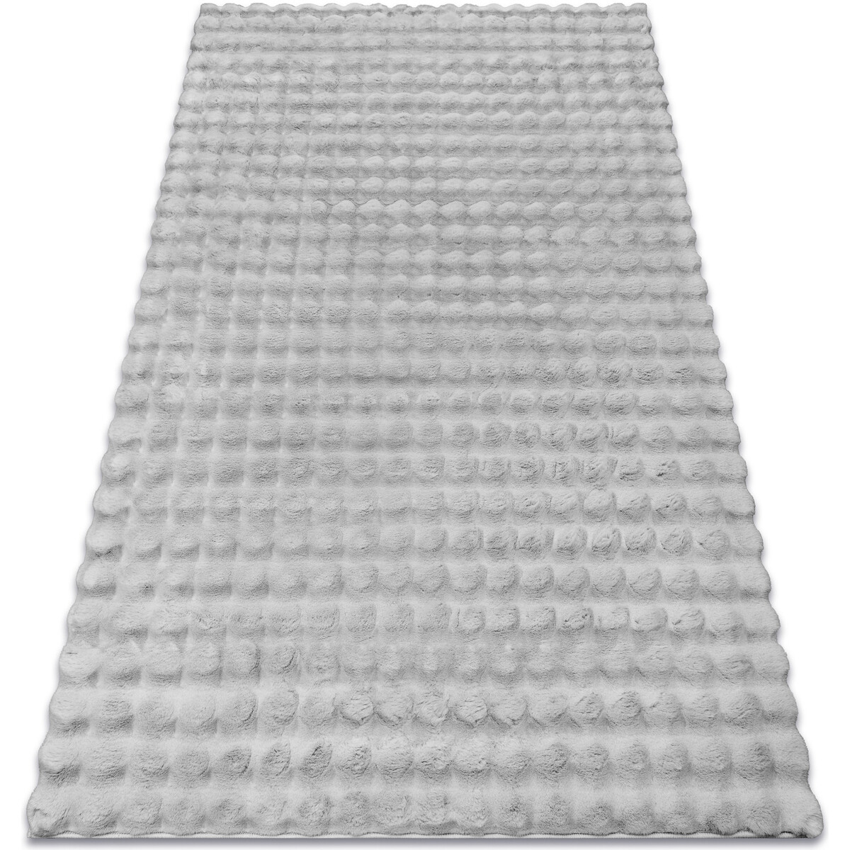 Rugsx  Koberec BUBBLE stříbro 21 IMITACE KRÁLIČÍ KOŠ80x150 cm  Stříbrná