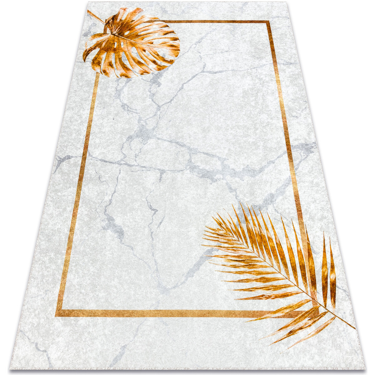 Rugsx  MIRO 51518.806 mycí kobereček Listy, rám protis 140x190 cm  Šedá