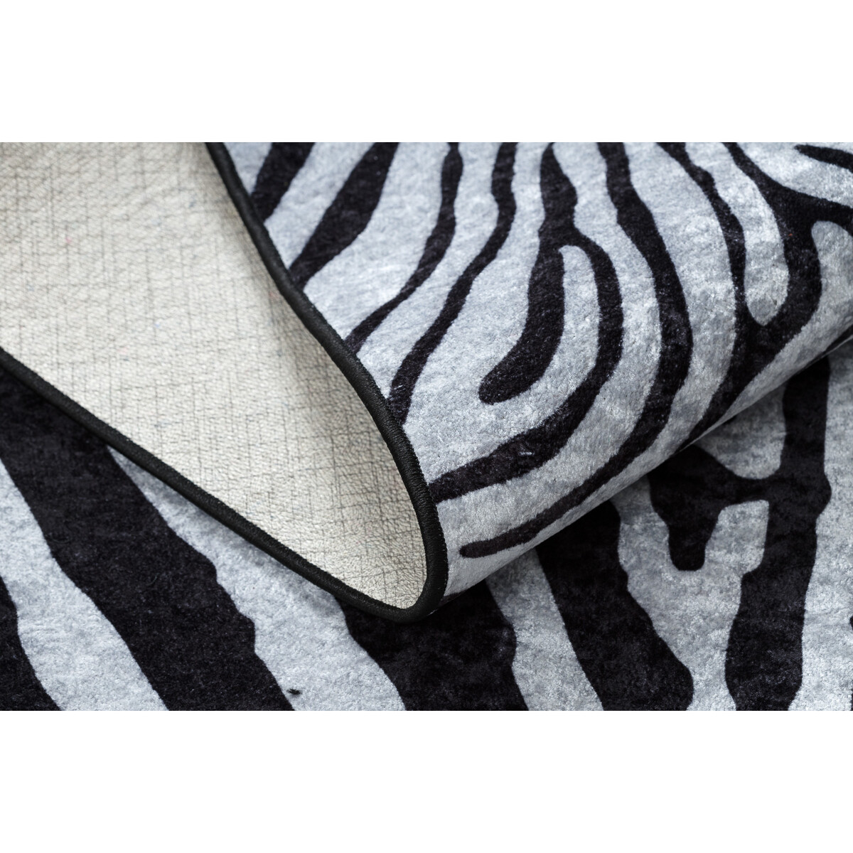 Rugsx  MIRO 51331.803 mycí kobereček Zebra protiskluz - 140x190 cm  Černá