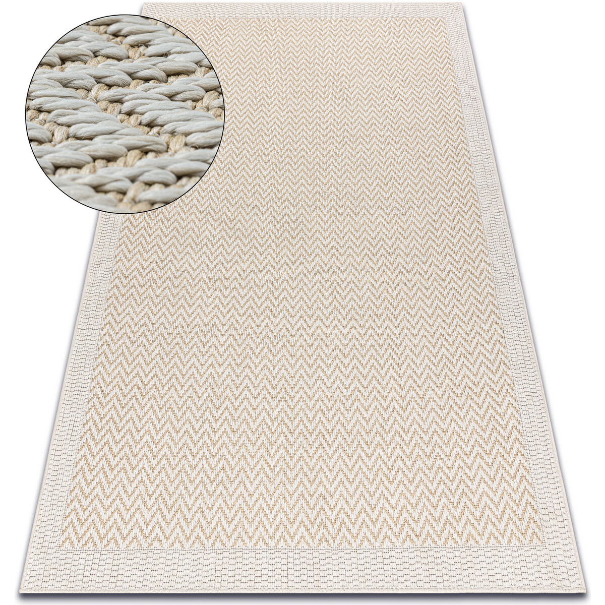 Rugsx  Koberec ORIGI 3726 krémový - Zigzag plošně 155x220 cm  Béžová