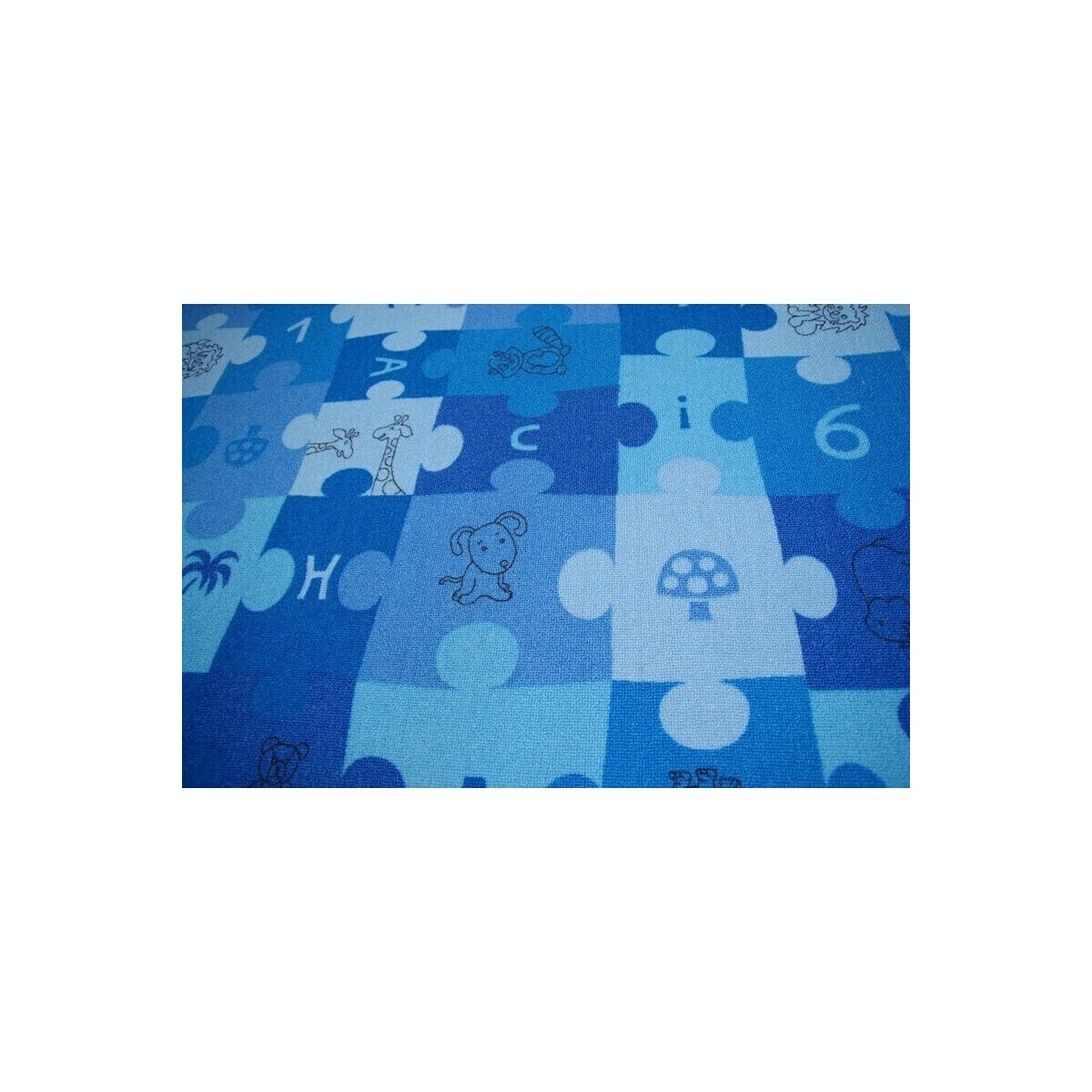 Rugsx  Dětský koberec PUZZLE modrý 100x300 cm  Modrá