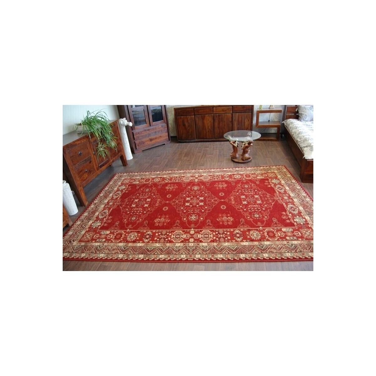 Rugsx  Vlněný koberec POLONIA AFGAN rubín 200x300 cm  Červená