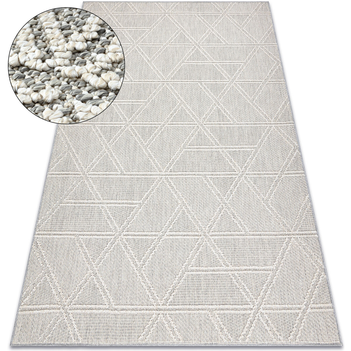 Rugsx  Koberec JERSEY 19241 šedý - kosočtverce, geomet 140x190 cm  Šedá
