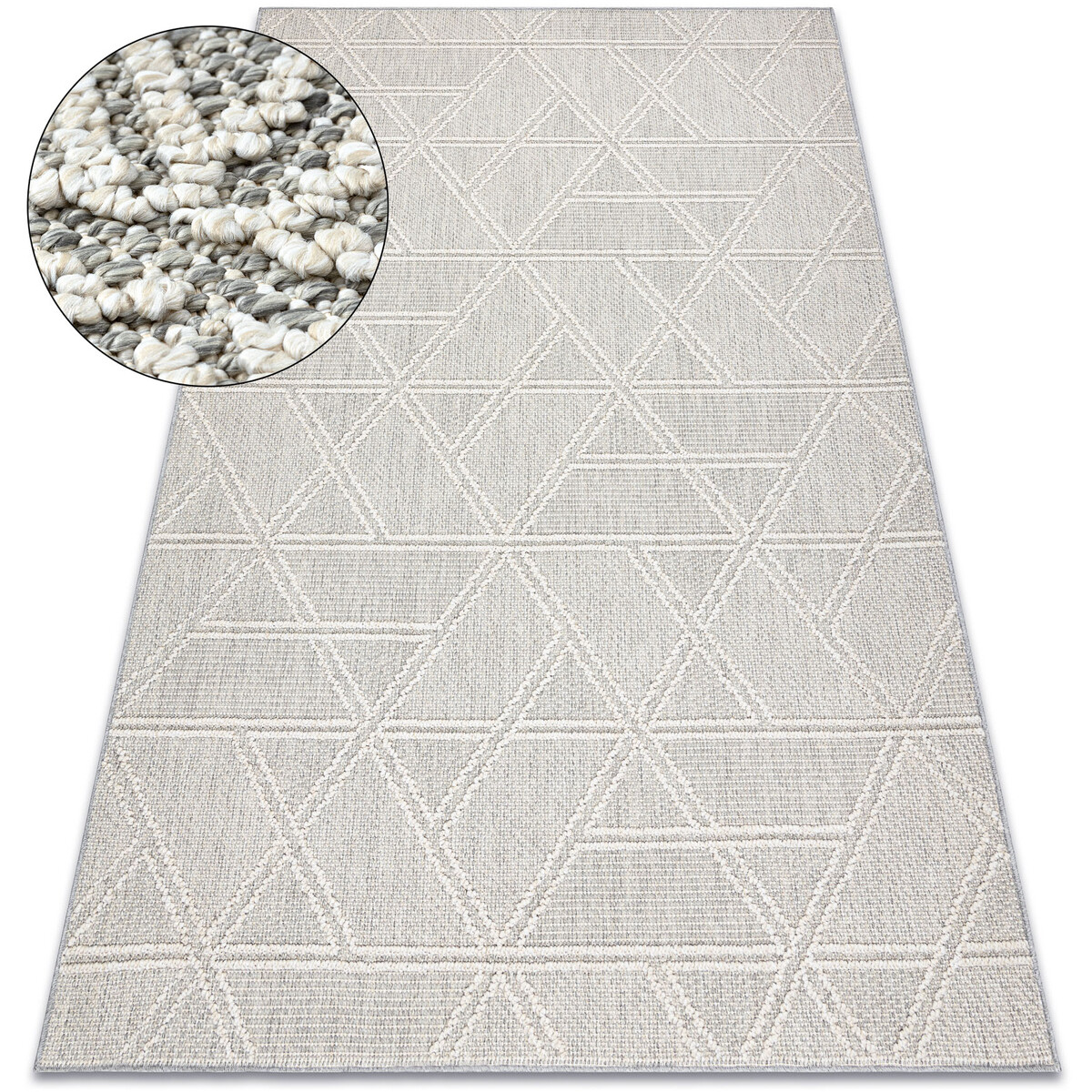 Rugsx  Koberec JERSEY 19241 šedý - kosočtverce, geomet 200x290 cm  Šedá