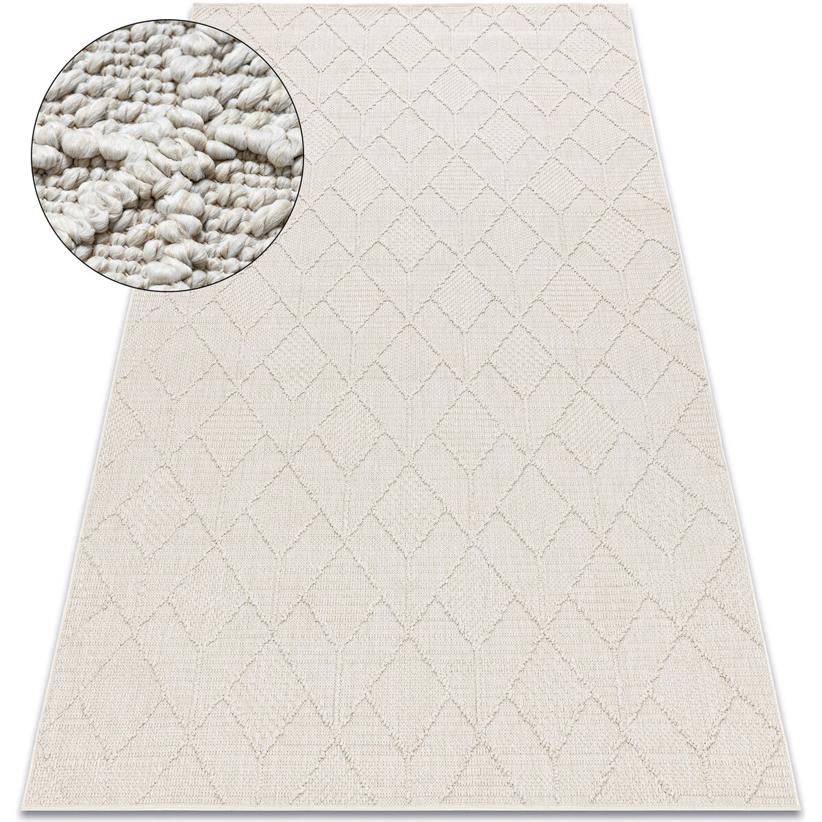 Rugsx  Koberec JERSEY 19231 krémový - geometrická stru 140x190 cm  Béžová