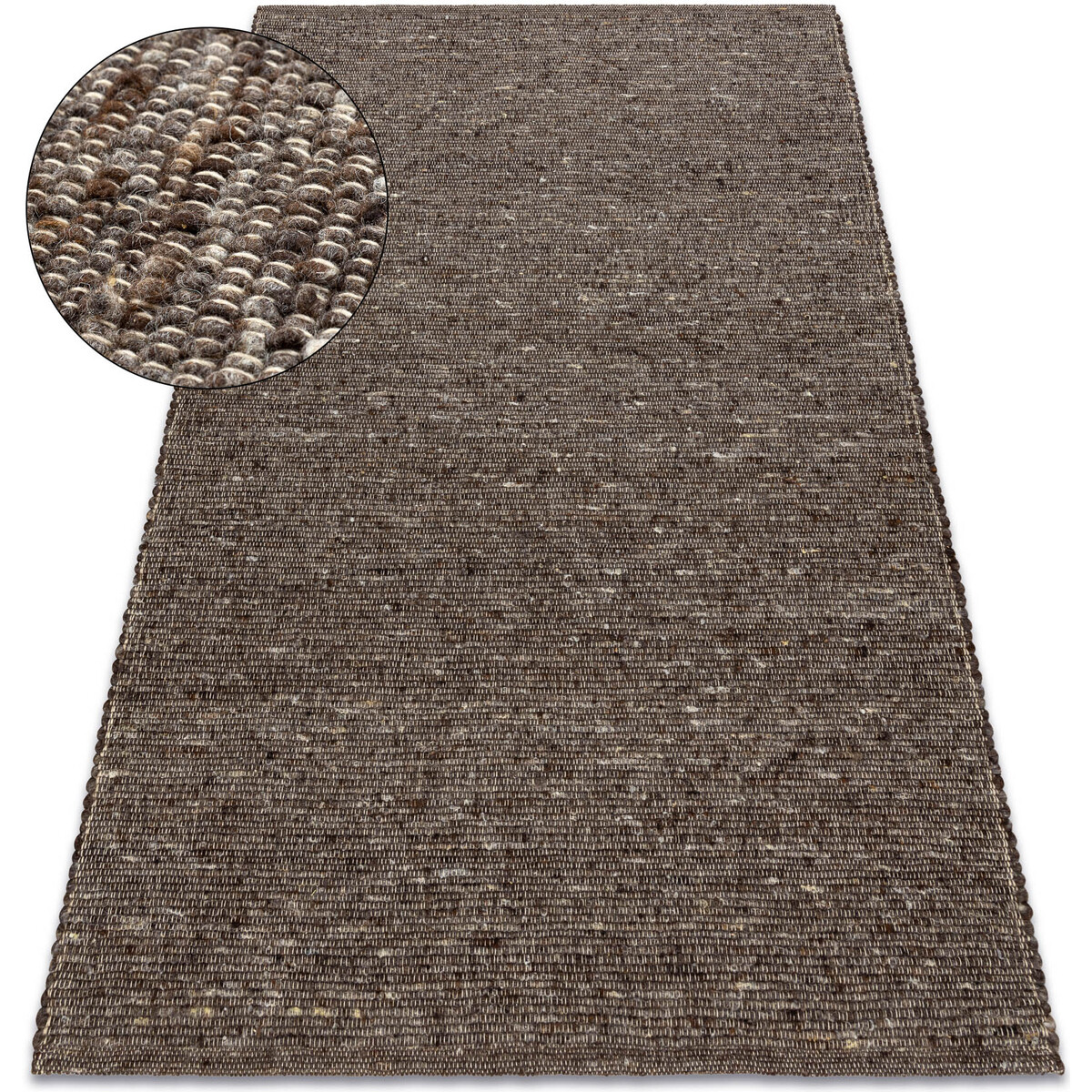 Rugsx  Koberec NEPAL 2100 tabac hnědý - vlněný, 160x220 cm  Hnědá