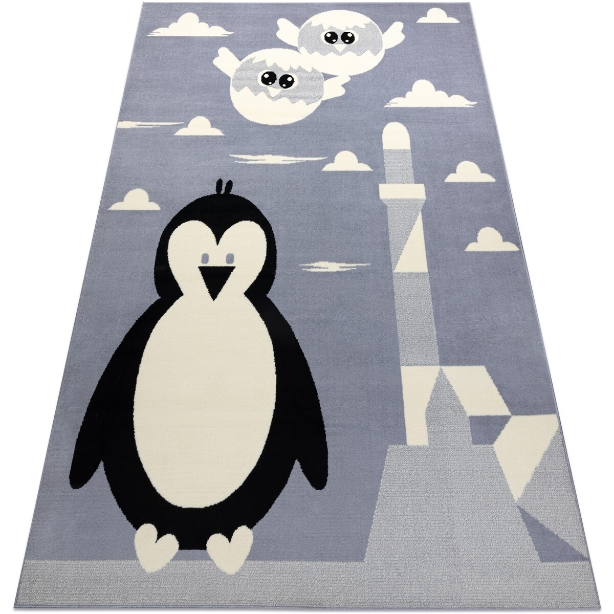 Rugsx  Koberec BCF FLASH Penguin 3997 - Tučňák 120x160 cm  Šedá