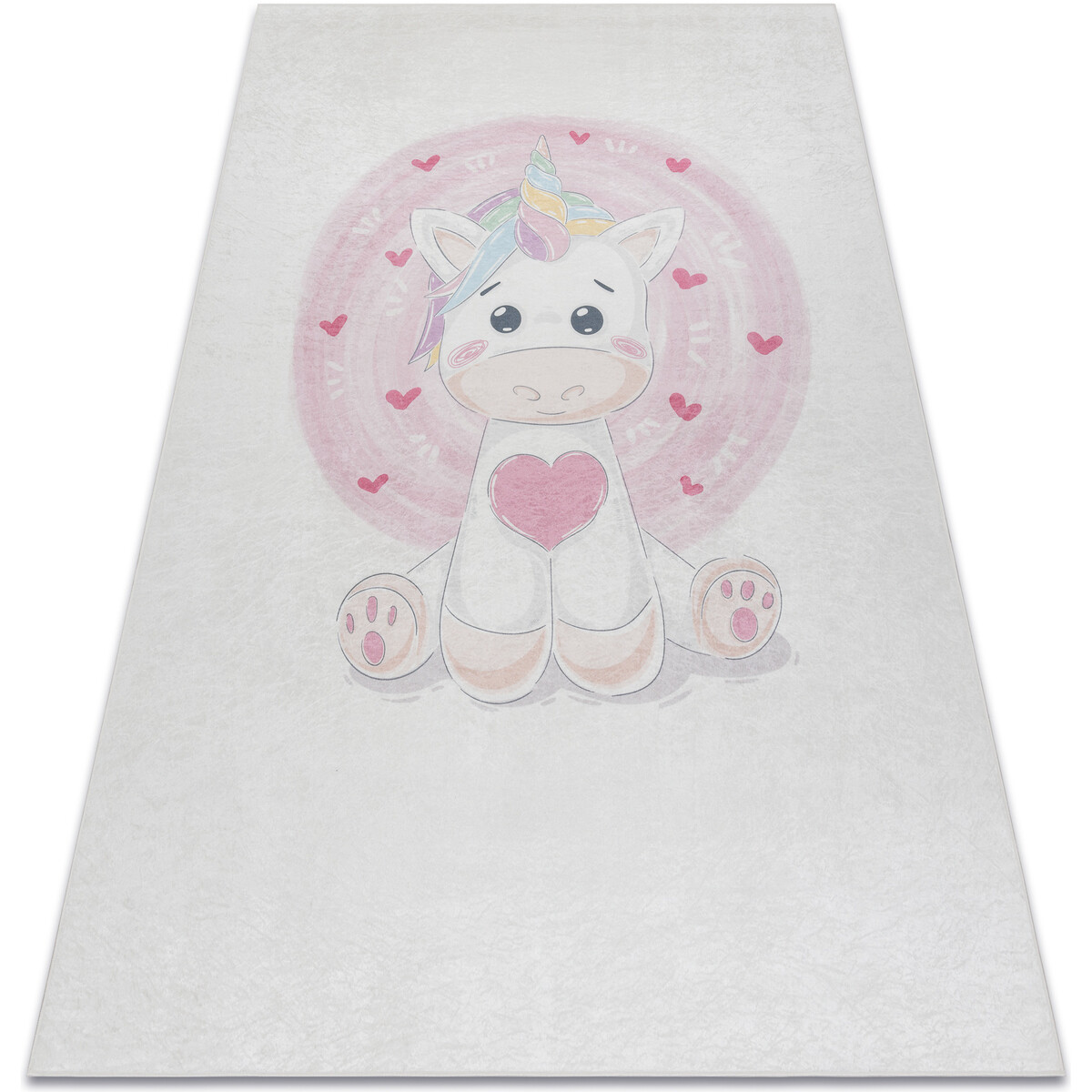 Rugsx  BAMBINO 1128 mycí kobereček Jednorožec pro dět 80x150 cm  Béžová