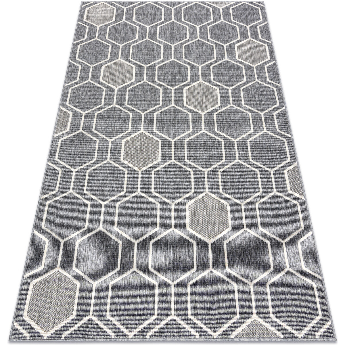 Rugsx  Koberec SPRING 20404332 Hexagon sisalový, smyčko 80x150 cm  Šedá