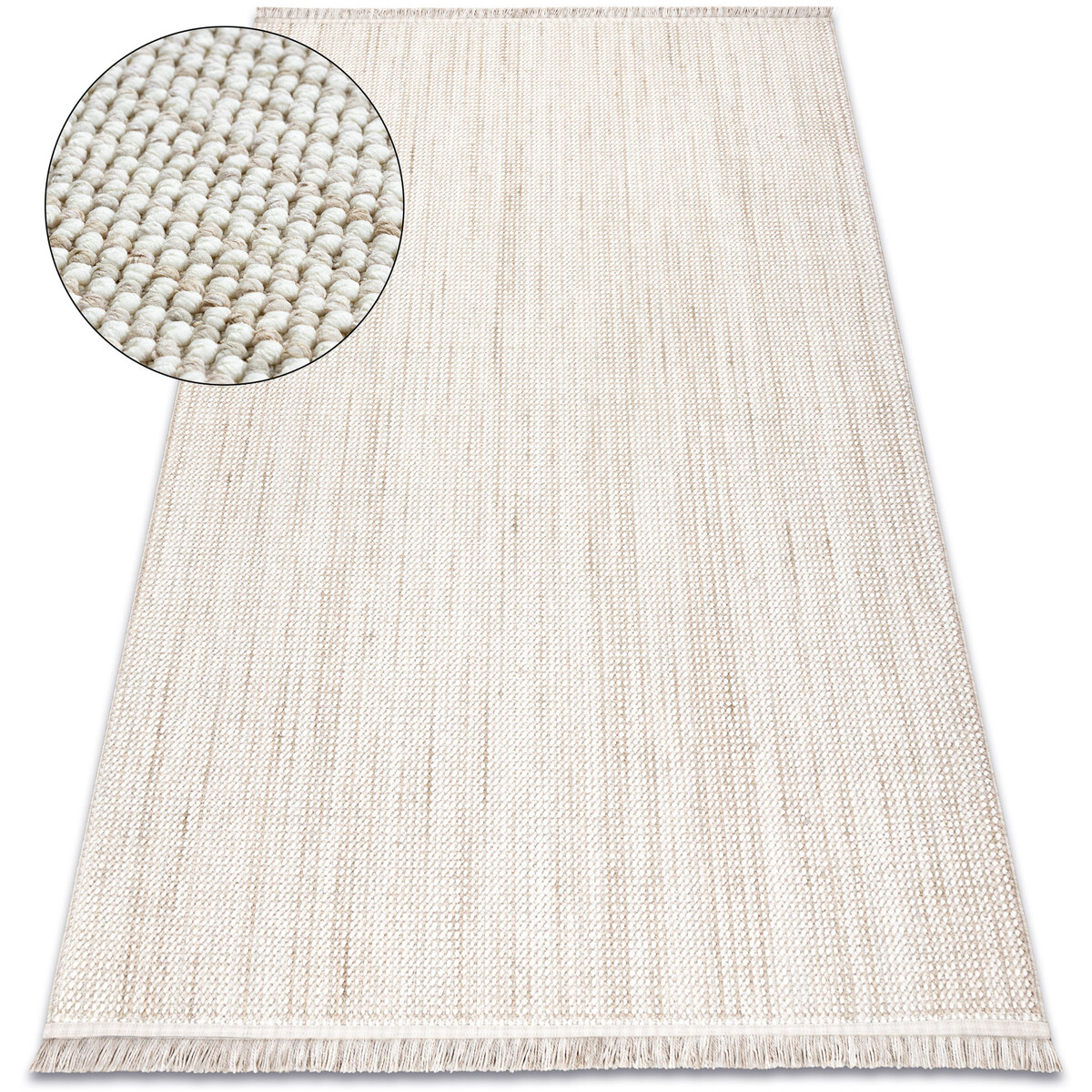 Rugsx  Koberec NANO EO78A Melange, smyčkový, plošně t 140x190 cm  Bílá