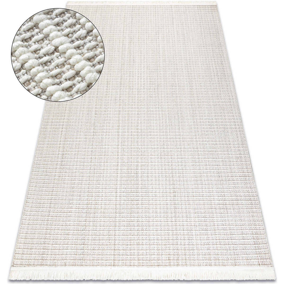 Rugsx  Koberec NANO FH72A Melange, smyčkový, plošně t 180x270 cm  Bílá