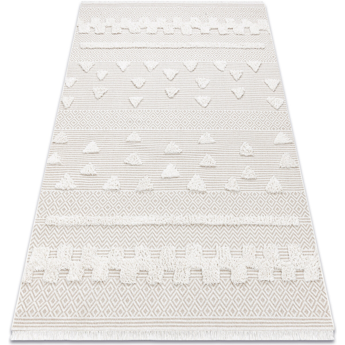 Rugsx  Koberec ECO SISAL MOROC 22321 Trojúhelníky, cikc 155x220 cm  Béžová