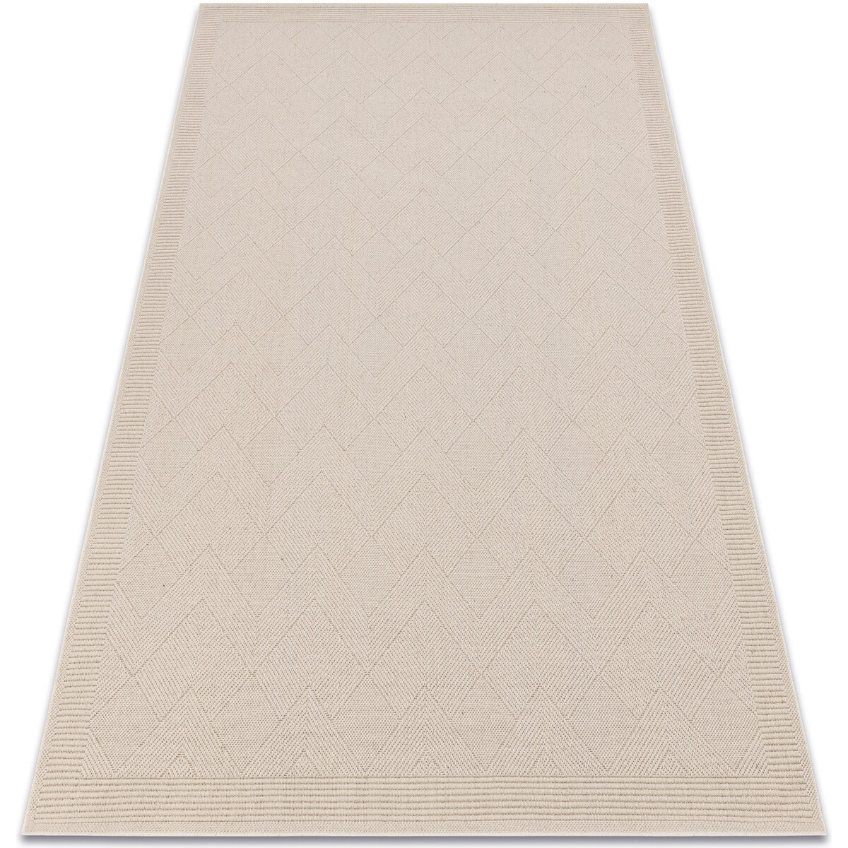 Rugsx  Vlněný koberec VILLA 7636/68200 Zigzag SIZAL, pl 80x150 cm  Béžová