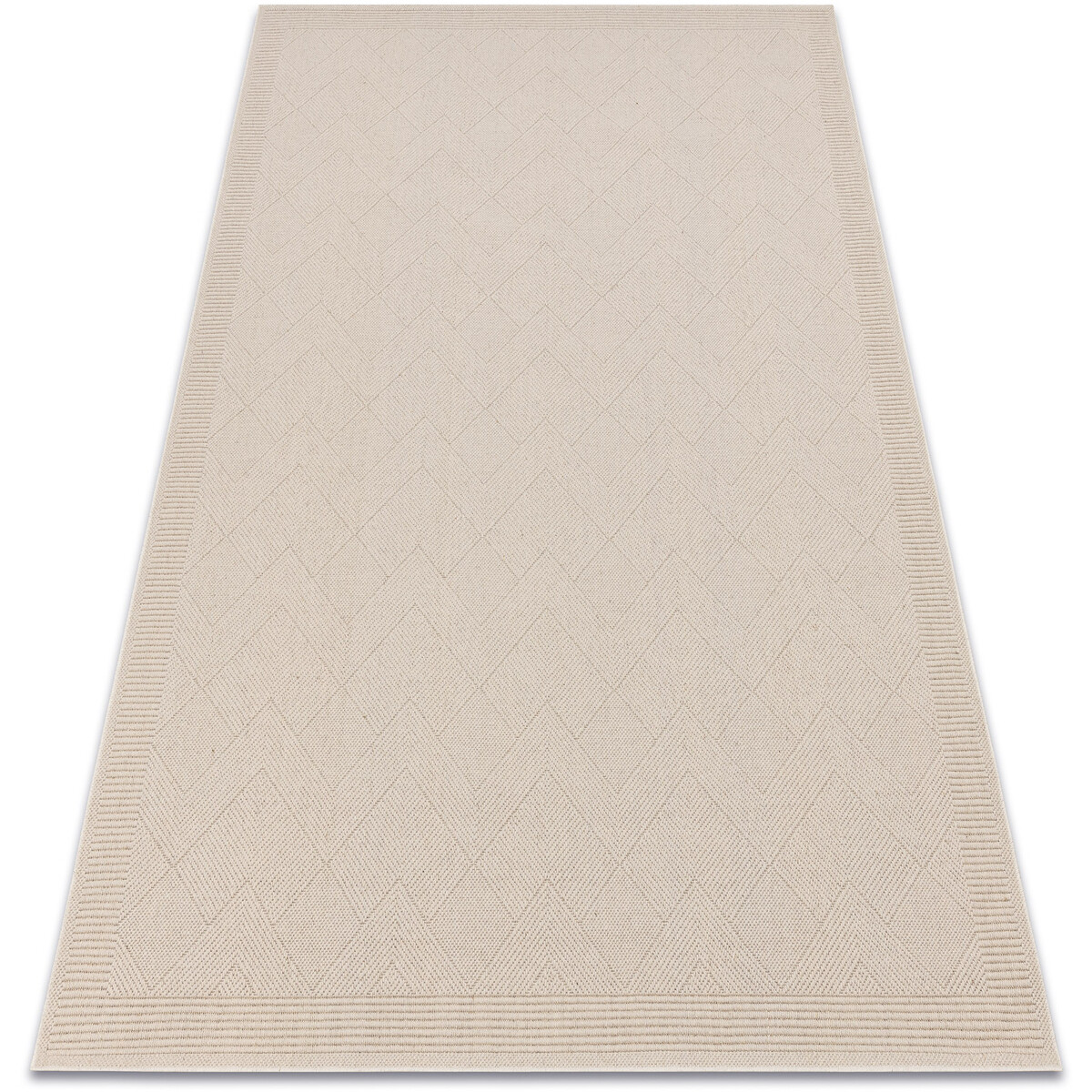 Rugsx  Vlněný koberec VILLA 7636/68200 Zigzag SIZAL, pl 240x340 cm  Béžová