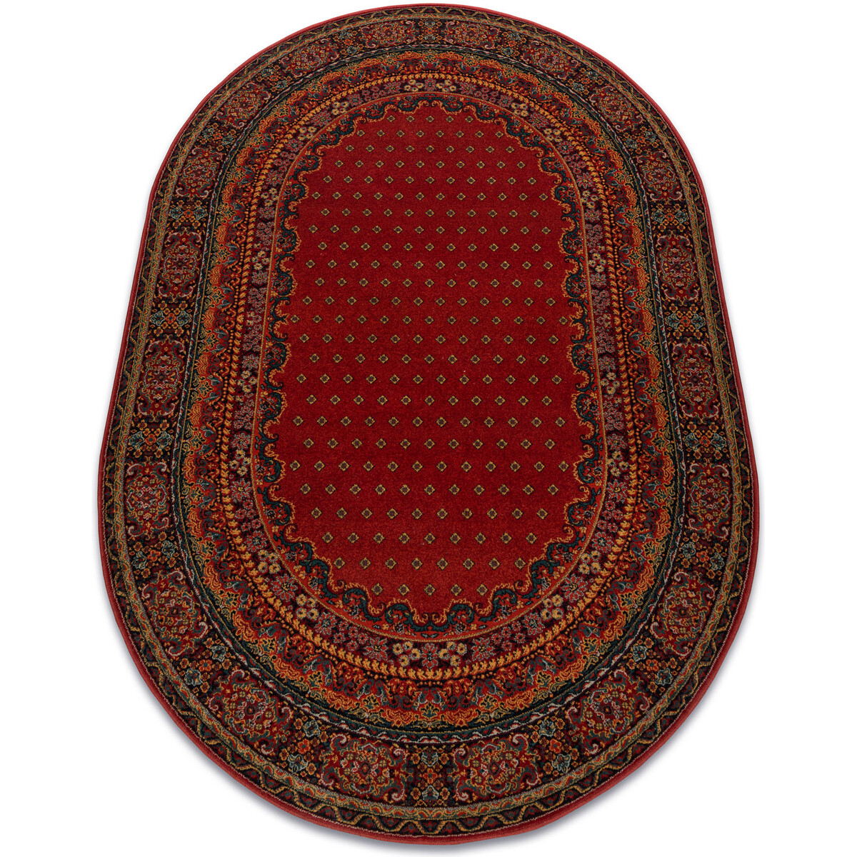 Rugsx  Vlněný koberec POLONIA oval BARON burgundské 200x300 cm  Červená