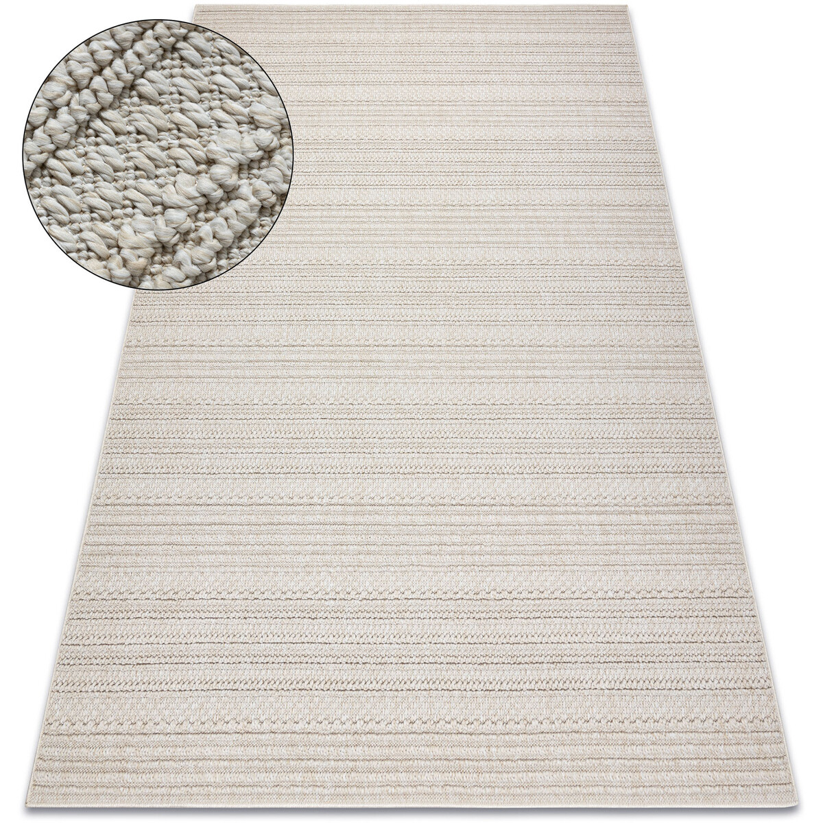Rugsx  Koberec JERSEY 19233 krémový - Linky, strukturá 140x190 cm  Béžová