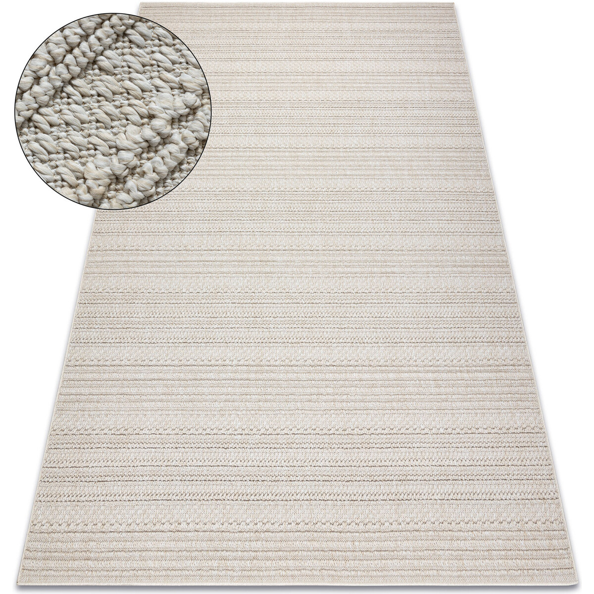 Rugsx  Koberec JERSEY 19233 krémový - Linky, strukturá 120x170 cm  Béžová