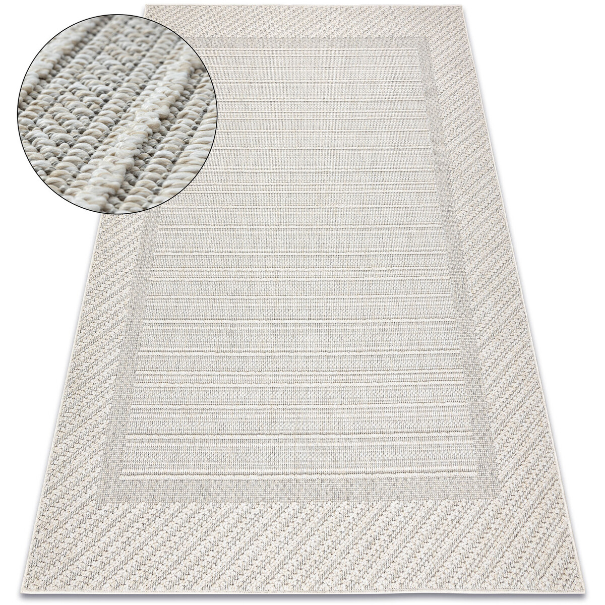 Rugsx  Koberec JERSEY 19261 šedý - Rám, strukturální 160x220 cm  Šedá